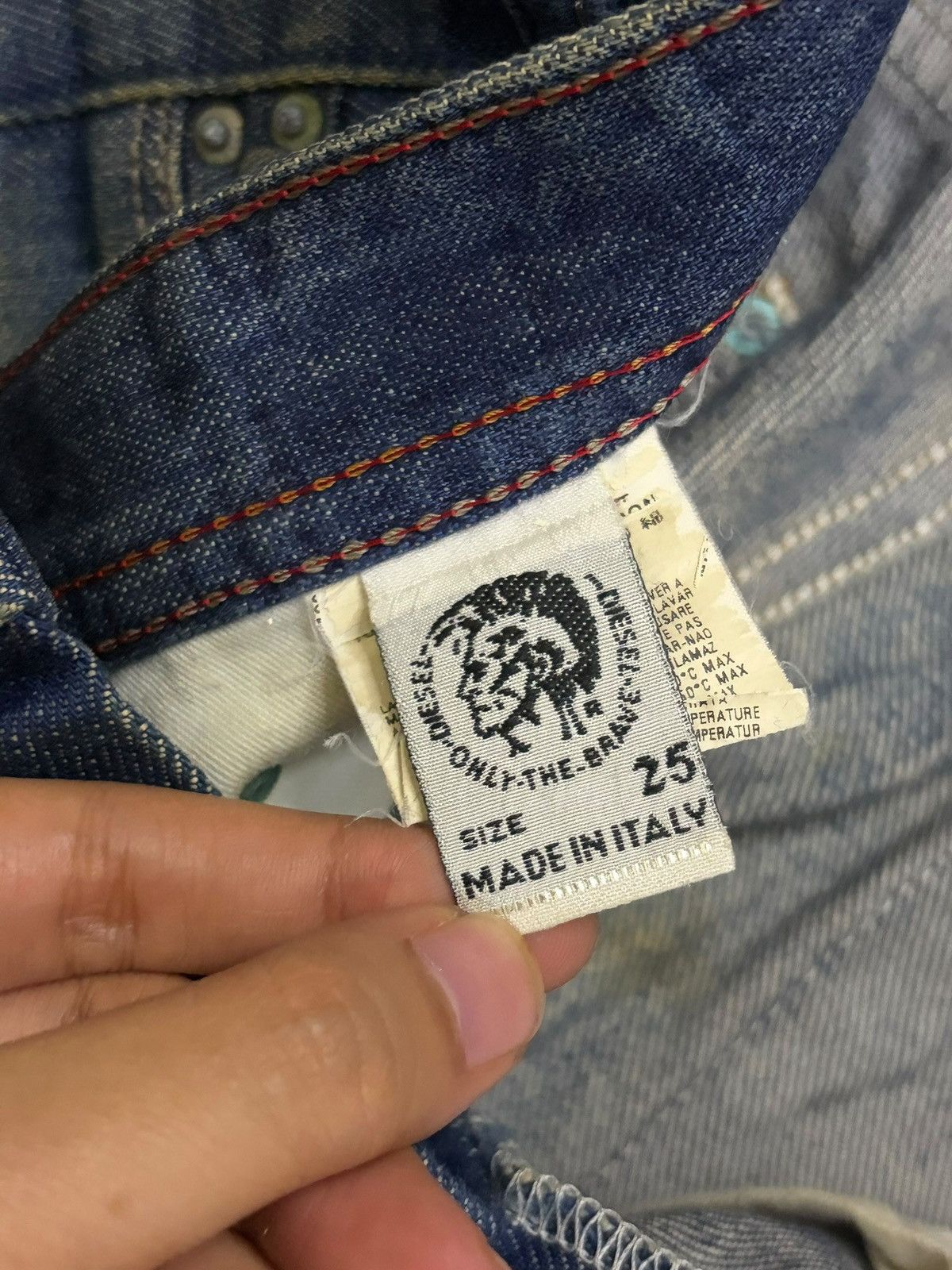 Diesel Vintage Italy Diesel Mud Wash Distressed Flare Jeans Size 29" - 5 Thumbnail