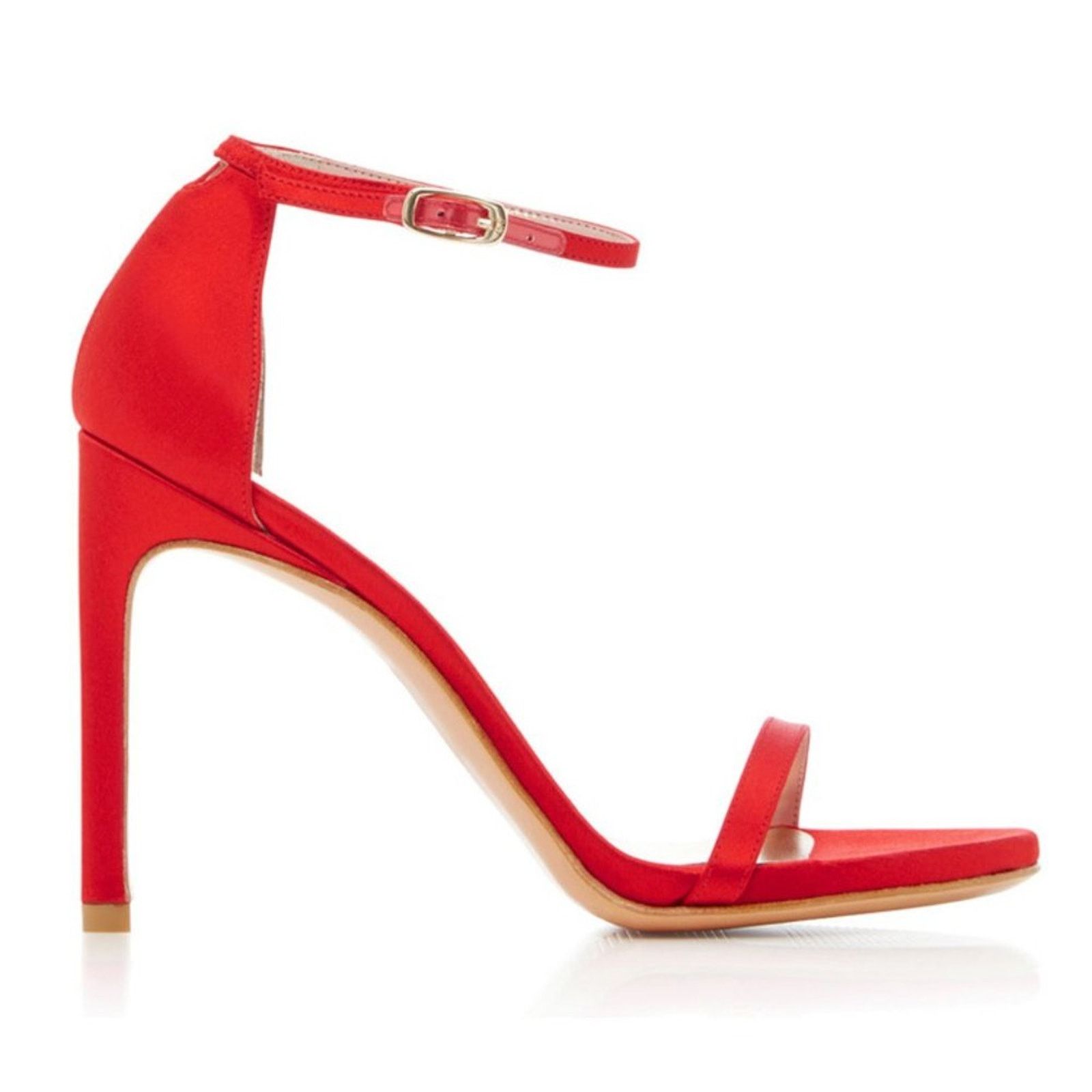 Stuart Weitzman Stuart Weitzman Nudistsong Red Heeled Sandals - 9 M Size US 9 / IT 39 - 1 Thumbnail