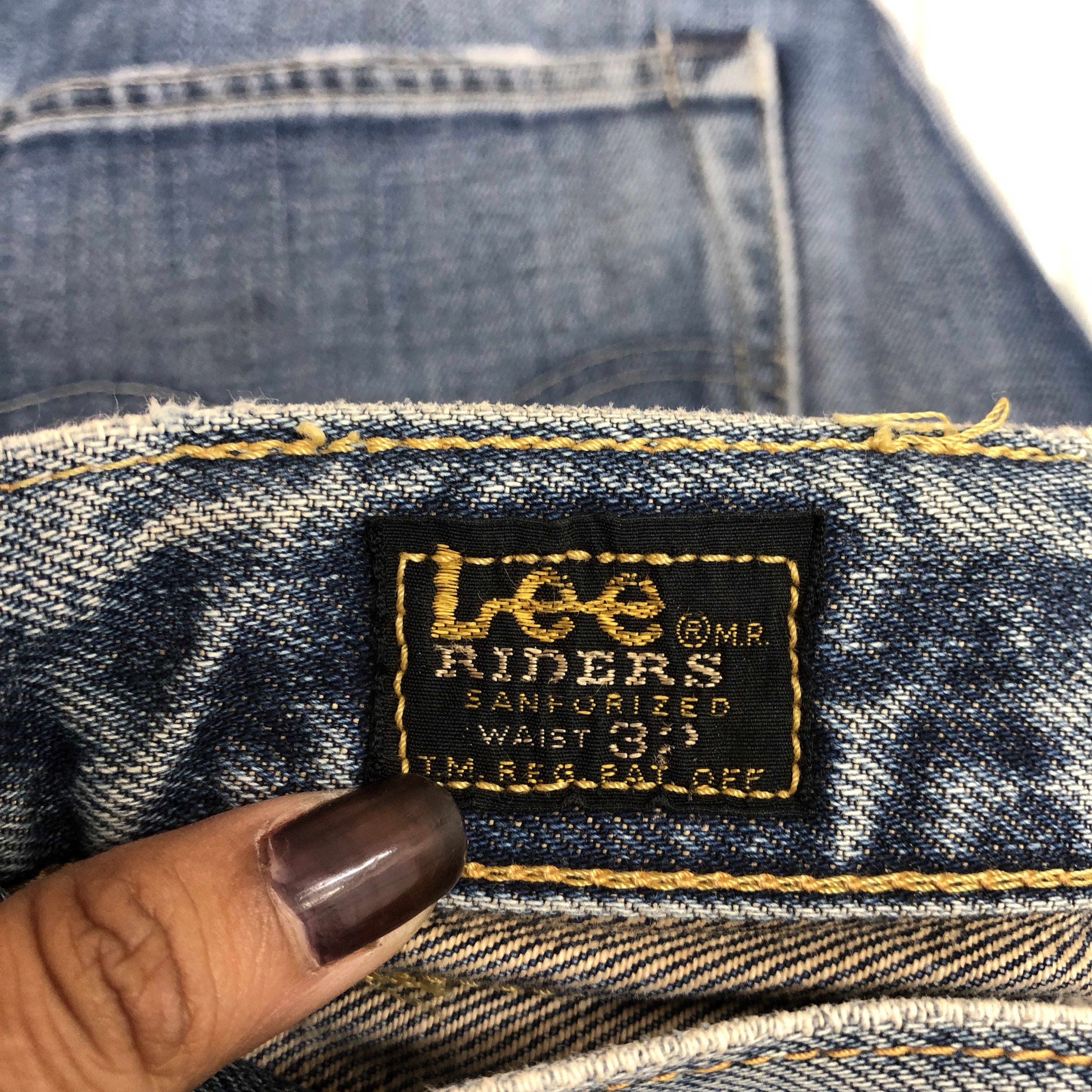 Lee Vintage 80s Lee Riders Selvedge Redline Mud Wash Jeans Denim Size US 30 / EU 46 - 10 Thumbnail
