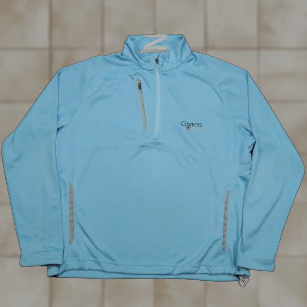 Vintage Zero Restriction Pullover Mens Large Blue Tour Series Half Zip Cowboys Golf Z500 Size US L / EU 52-54 / 3 - 1 Thumbnail