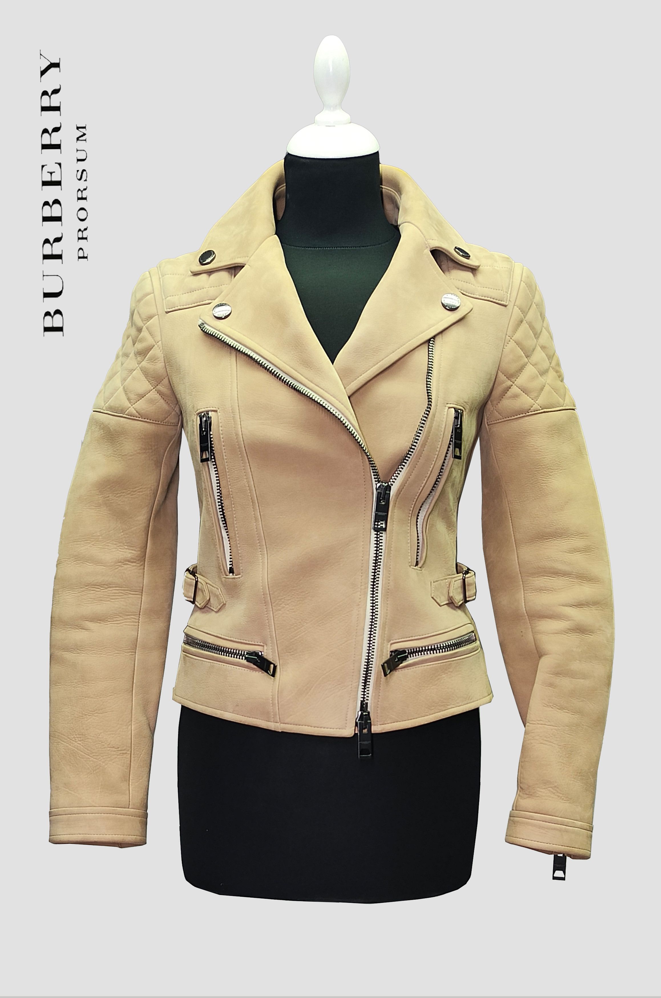 Burberry Prorsum Burberry Prorsum _ Italy _ Runway _ Leather _ Biker Jacket Size XS / US 0-2 / IT 36-38 - 1 Thumbnail