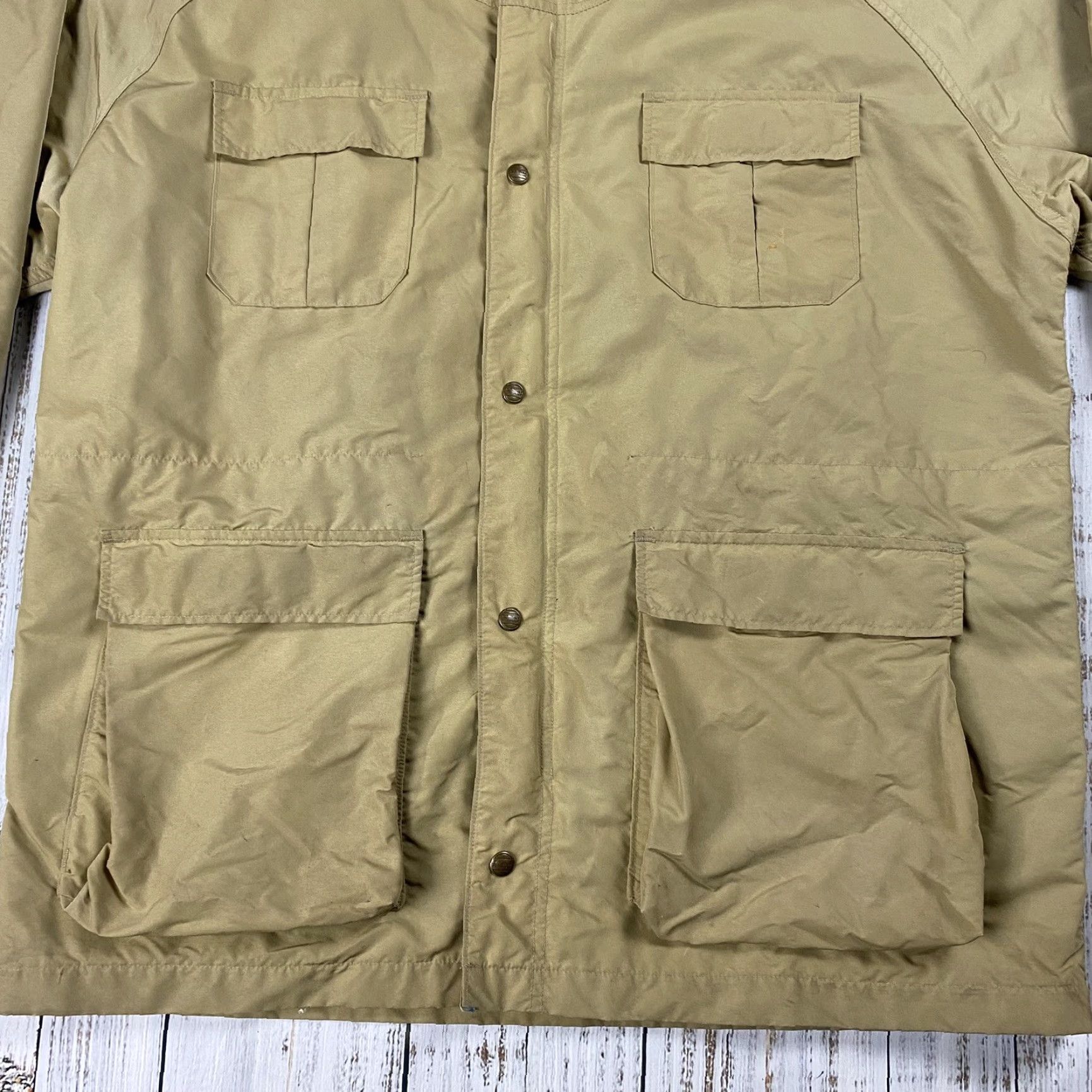 Vintage VINTAGE L.L. BEAN MEN'S HOODED BAXTER STATE PARKA JACKET XL BEIGE NYLON 80s Size US XL / EU 56 / 4 - 3 Thumbnail