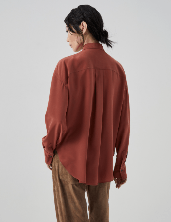 Brunello Cucinelli o1la1rc1a0325 Shirt With Pockets in Terracotta Size S / US 4 / IT 40 - 2 Thumbnail