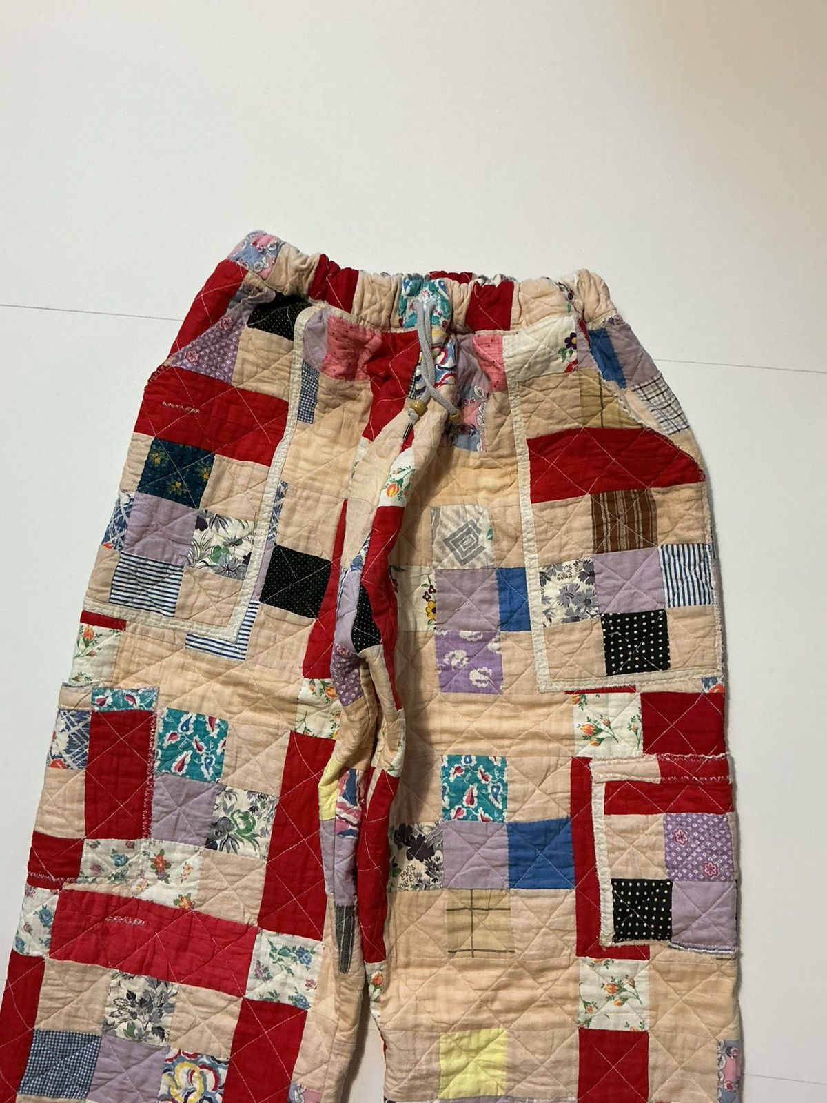 Vintage Vintage Patchwork Quilt Quilted Cargo Utility Floral Pants Size US 34 / EU 50 - 4 Thumbnail