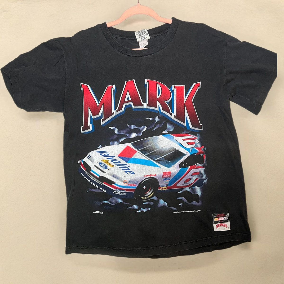 NASCAR × Nutmeg × Vintage Vintage 90s Nutmeg Mills NASCAR Valvoline Racing T-Shirt Size US M / EU 48-50 / 2 - 3 Thumbnail