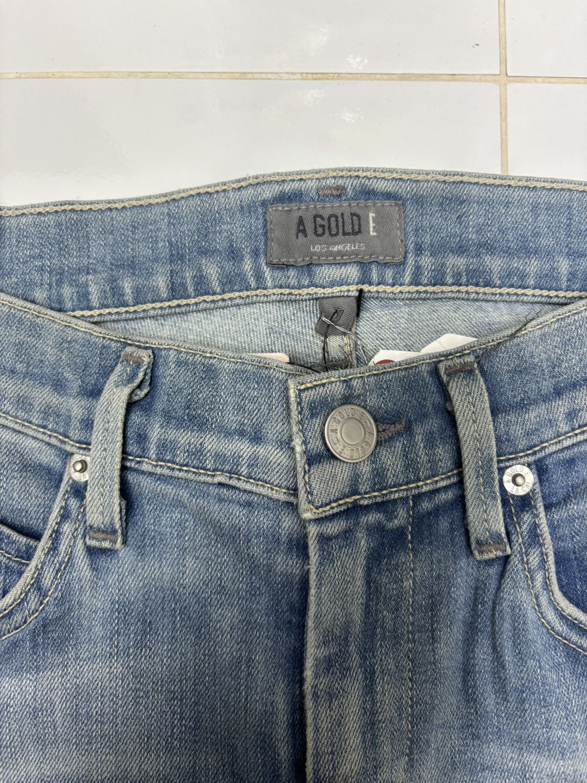Agolde AGOLDE Denim Super Flare Jeans Distressed Denim Size US 29 - 9 Thumbnail