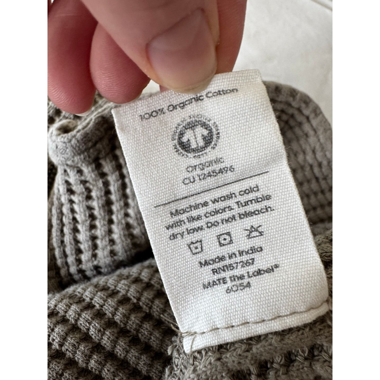 MATE the Label MATE THE LABEL Organic Waffle Long Sleeve Quarter Zip Brick Size M / US 6-8 / IT 42-44 - 8 Thumbnail