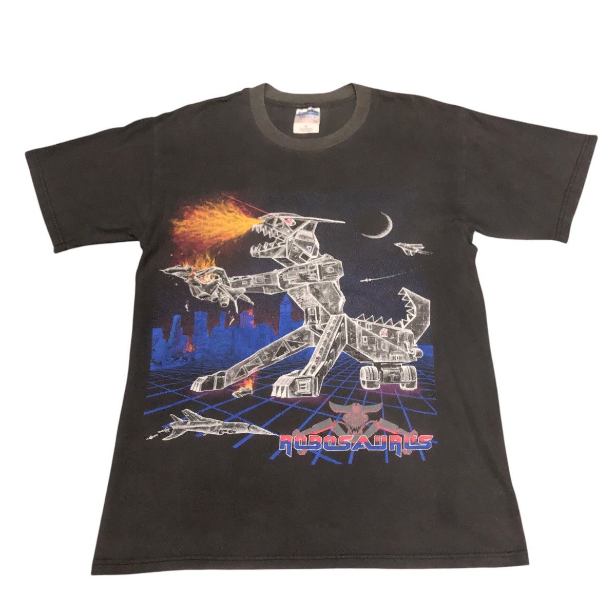 Gildan × Vintage Vtg Late 90s Robosaurus Art Tshirt Size US M / EU 48-50 / 2 - 2 Thumbnail