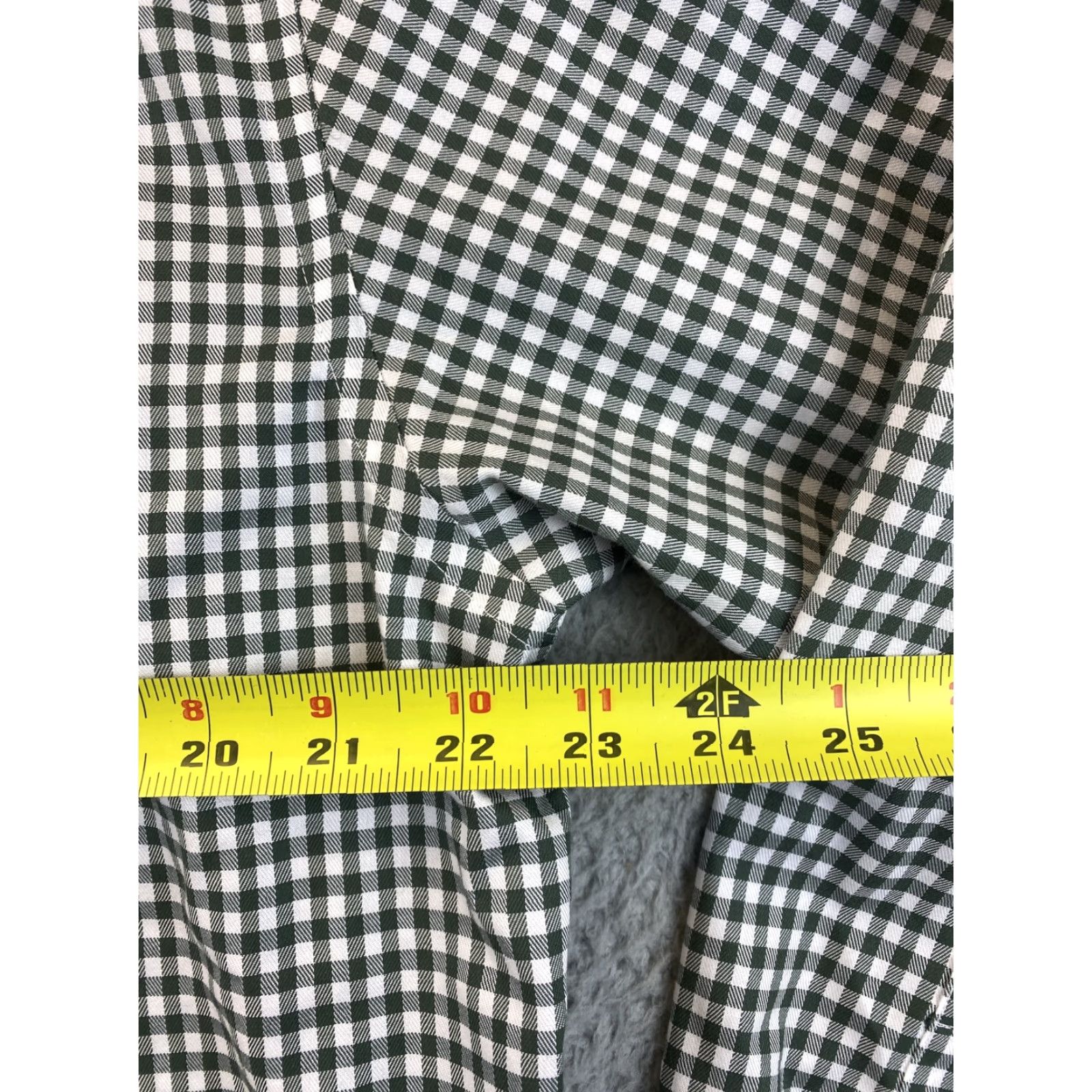 Tasso Elba Tasso Elba Dress Shirt Mens L 16-16 1/2 Long Sleeve Button Green Plaid Shirt Mens Large Green Tasso Elba Button-Up Cotton Collar Mens 79-16 Size 42R - 6 Thumbnail