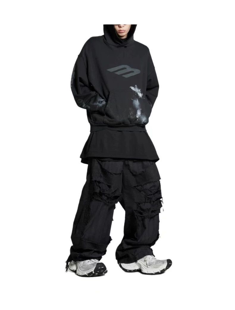 Balenciaga Balenciaga 24x3B ink-splashed old hoodie 2502-Nextarrow Size US L / EU 52-54 / 3 - 2 Thumbnail