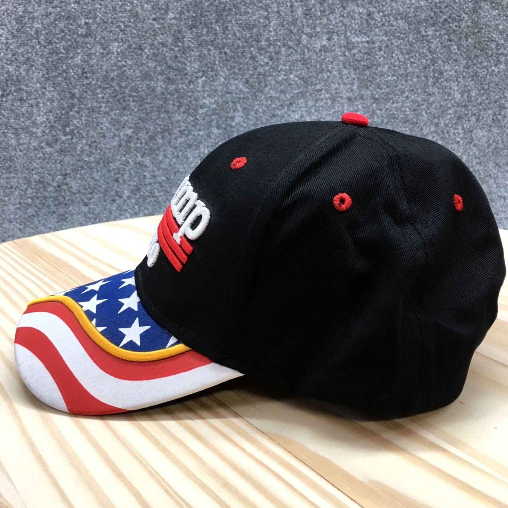Logo 7 Trump 2020 Baseball Hat Mens Black OS Adjustable Embroidered Logo Size ONE SIZE - 5 Thumbnail