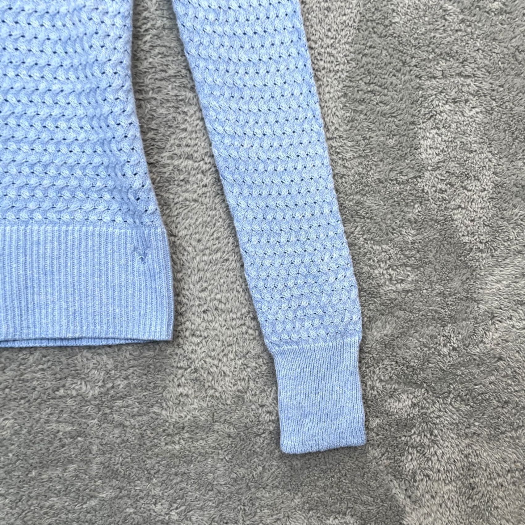 American Eagle Outfitters VINTAGE American Eagle Outfitters Sweater Womens Small Blue Wool Blend Basket Weave Knit Size S / US 4 / IT 40 - 5 Thumbnail