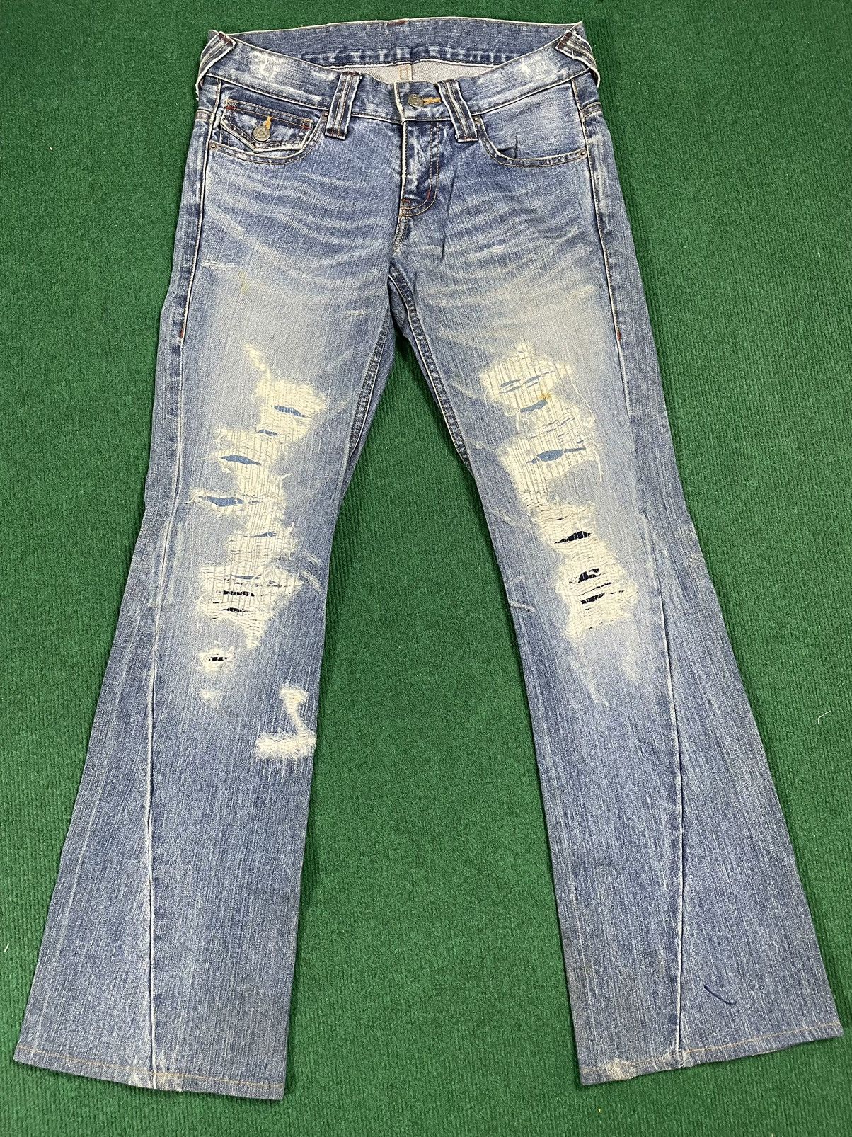 Japanese Brand Distressed Tornado Mart Flairs Cut Jeans Size US 32 / EU 48 - 1 Thumbnail