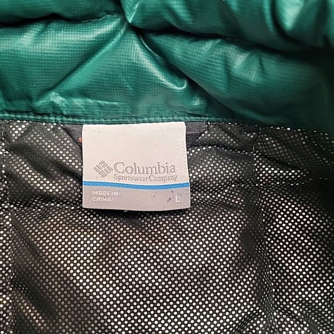 Vintage Columbia Turbo Puffer Down Jacket Mens L Green Omni Heat 650TD Full Zip Jacket Size US L / EU 52-54 / 3 - 7 Thumbnail