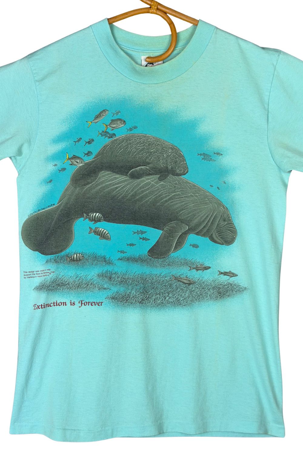 Vintage 80s Harlequin Nature Graphics “Extinction is Forever” Size US M / EU 48-50 / 2 - 4 Thumbnail