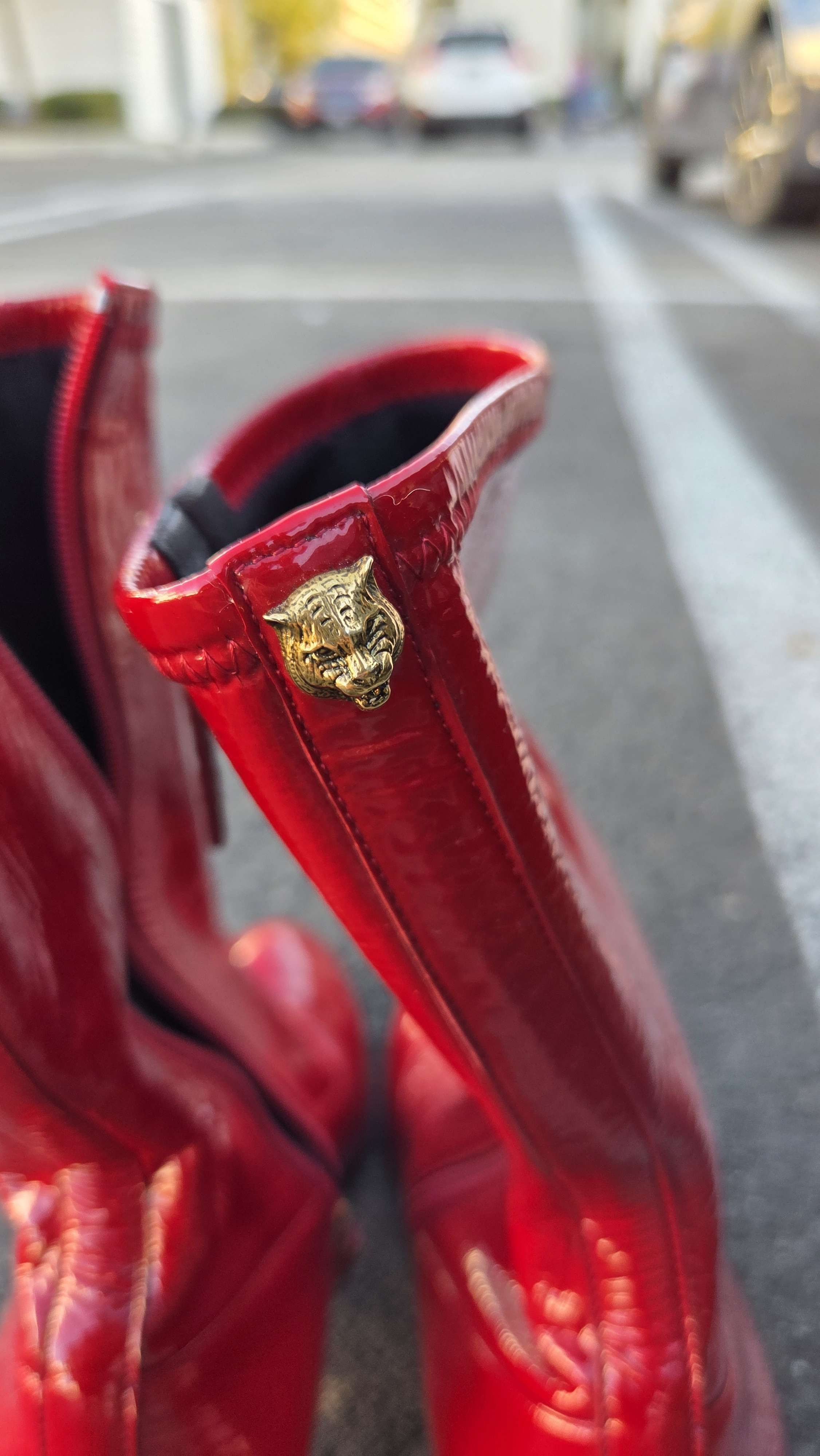Gucci Gucci red patent leather boots 9 1/2 (see notes) Size US 9.5 / IT 39.5 - 6 Thumbnail