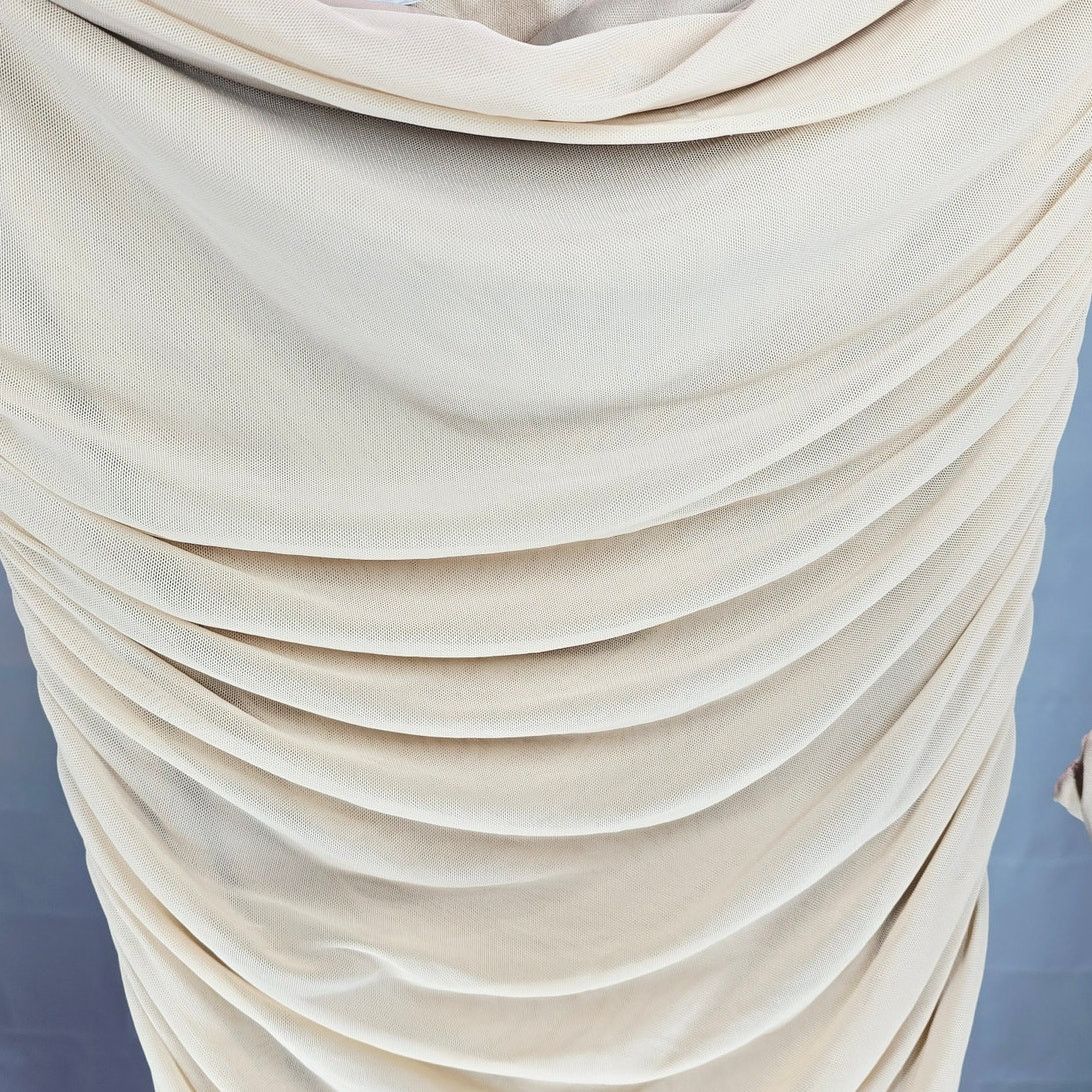 Shein Shein Nude Ruched Off-Shoulder Bodycon Dress Size XL Size XL / US 12-14 / IT 48-50 - 6 Thumbnail
