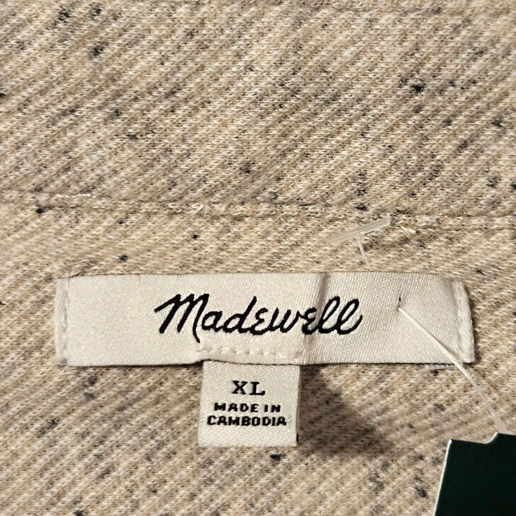 Madewell Madewell Shirt Mens XL Off-White Twill Donegal Long Sleeve Button Down New Size US XL / EU 56 / 4 - 3 Thumbnail
