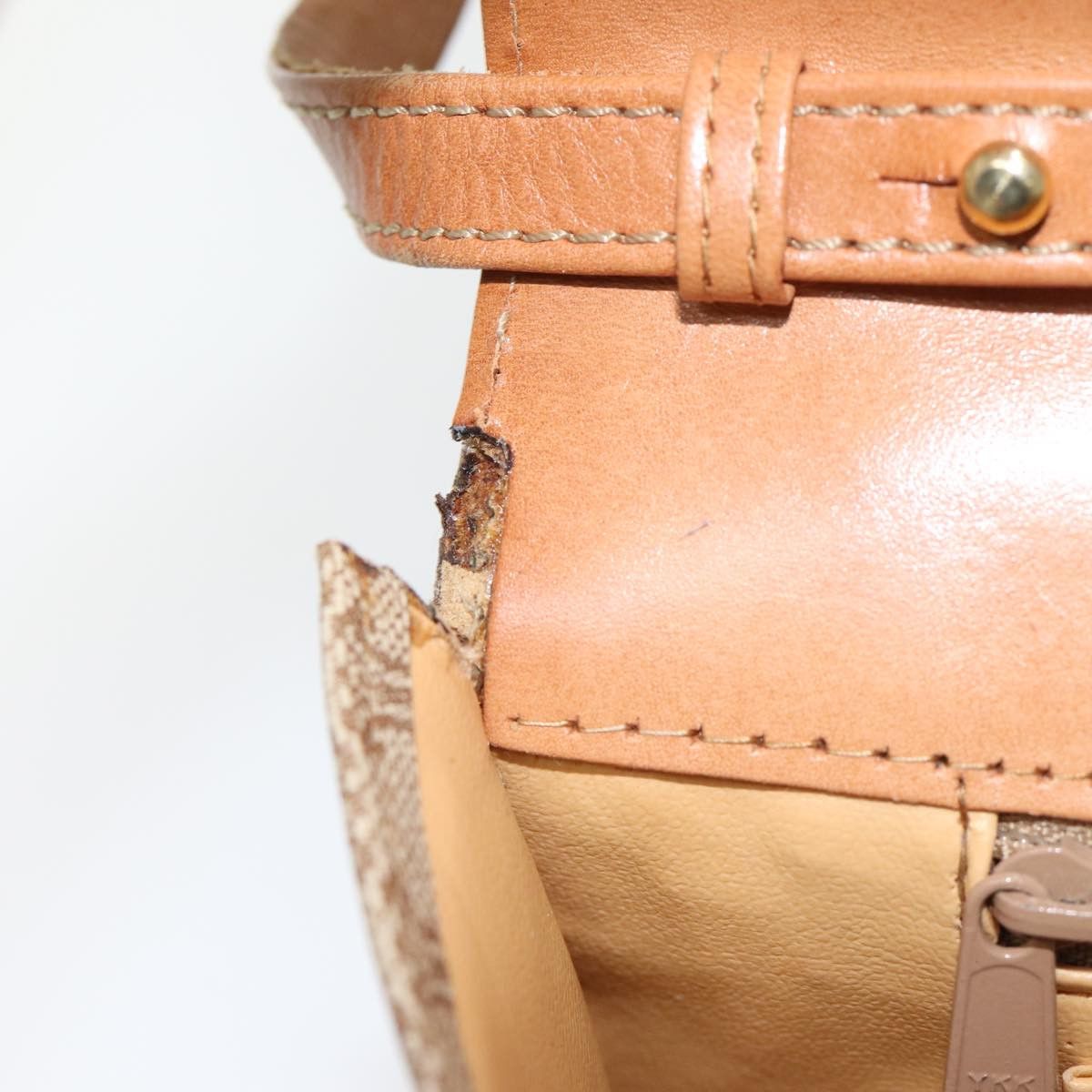 Celine CELINE Macadam Canvas Shoulder Bag Coated Canvas Beige Size ONE SIZE - 9 Thumbnail