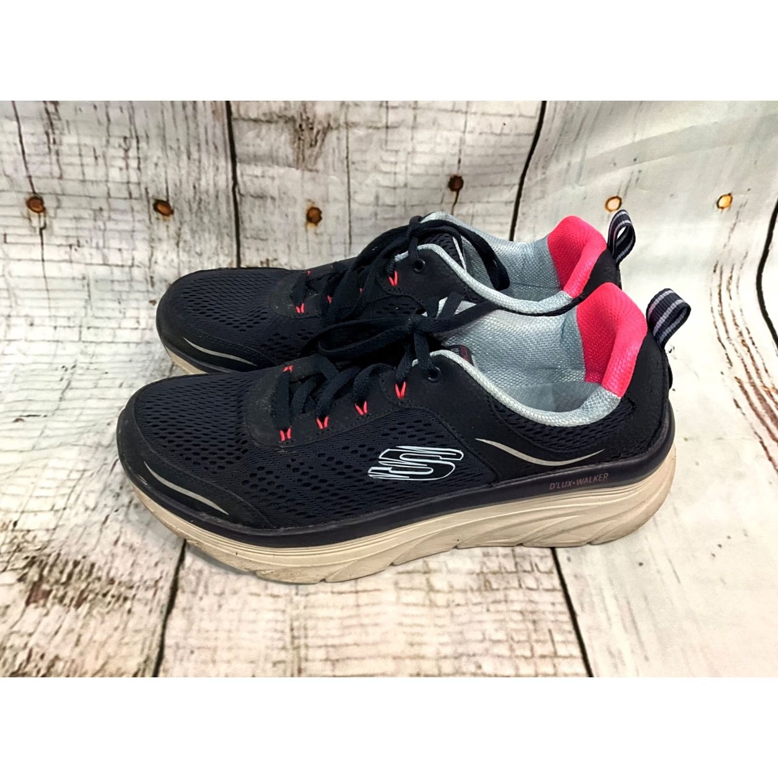 SKECHERS Skechers D'Lux Walker Cool Grove Womens Athletic Shoes Black MultI Relaxed Fit 9.5 Low Top Rubber Outsole Breathable Air-Cooled Memory Foam Comfort Size US 10 / IT 40 - 3 Thumbnail