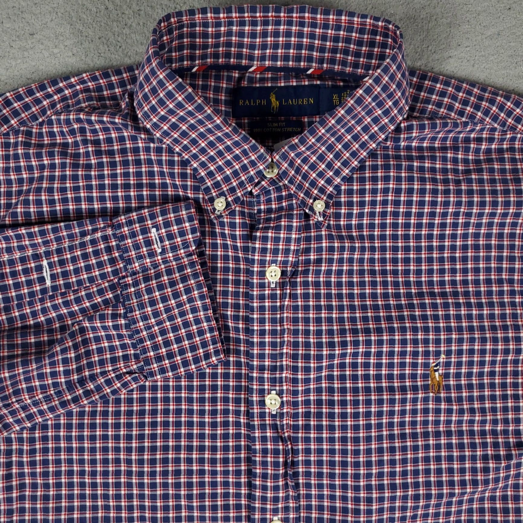 Ralph Lauren Ralph Lauren Shirt Mens XL Red Blue Plaid Pony Button-Down Casual Classic Knit Cotton Adults XL Red Polo Shirt? Size US XL / EU 56 / 4 - 2 Thumbnail