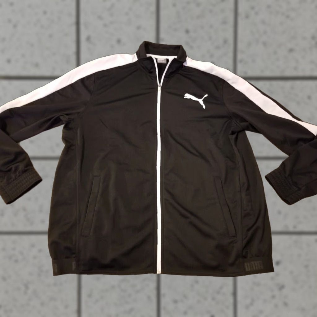 Puma PUMA Jacket 2XL Black Athletic Gym Workout Mens Track Jacket Size US XXL / EU 58 / 5 - 1 Thumbnail