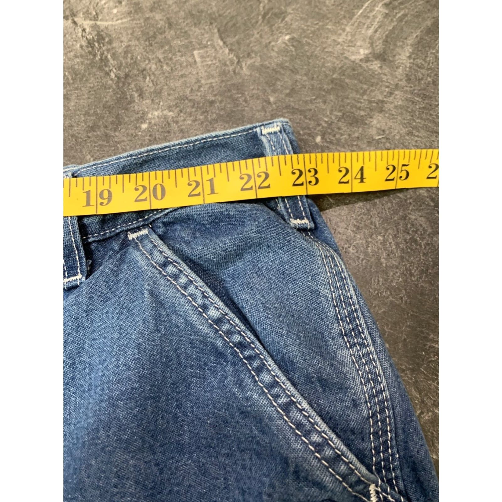 Carhartt VINTAGE Carhartt Men's 48X30 Straight Fit Jeans Blue Cotton Workwear Size US 32 / EU 48 - 5 Thumbnail