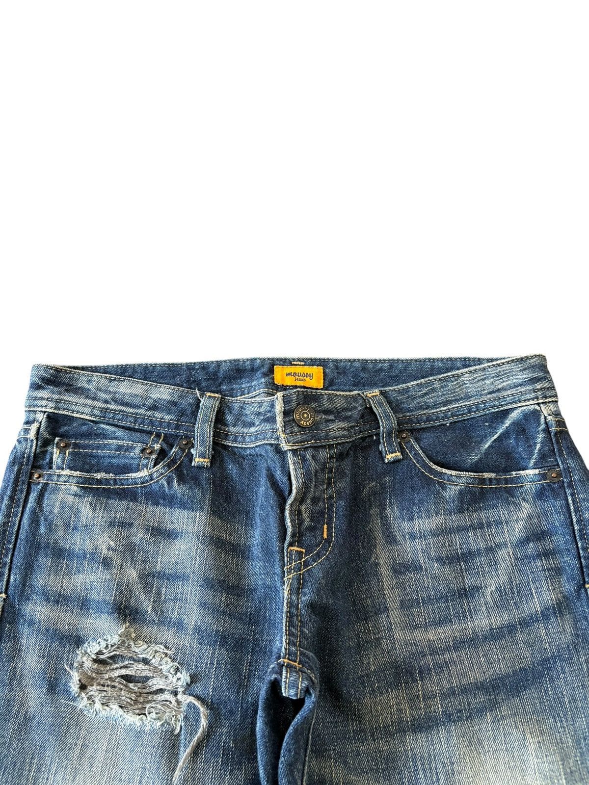 Japanese Brand Vintage Japanese Brand Mud Wash Distressed Flare Jeans Size 31" - 3 Thumbnail