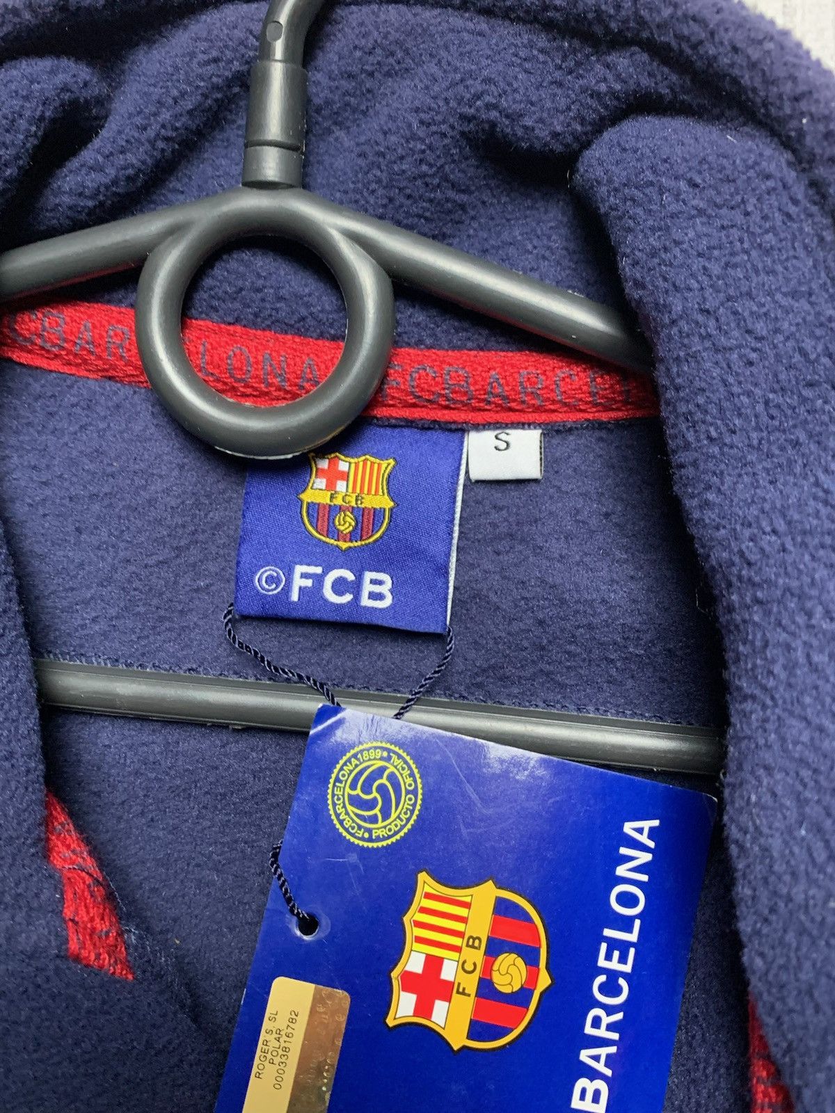 Vintage Barcelona soccer fleece jacket size S logo Size US S / EU 44-46 / 1 - 3 Thumbnail