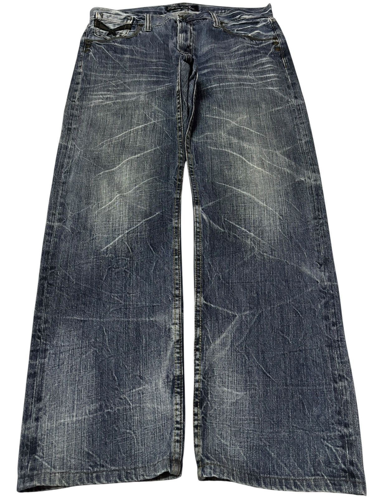 Japanese Brand Vtg Oririn Japan Whisker Faded Punk Jeans Size US 34 / EU 50 - 1 Thumbnail