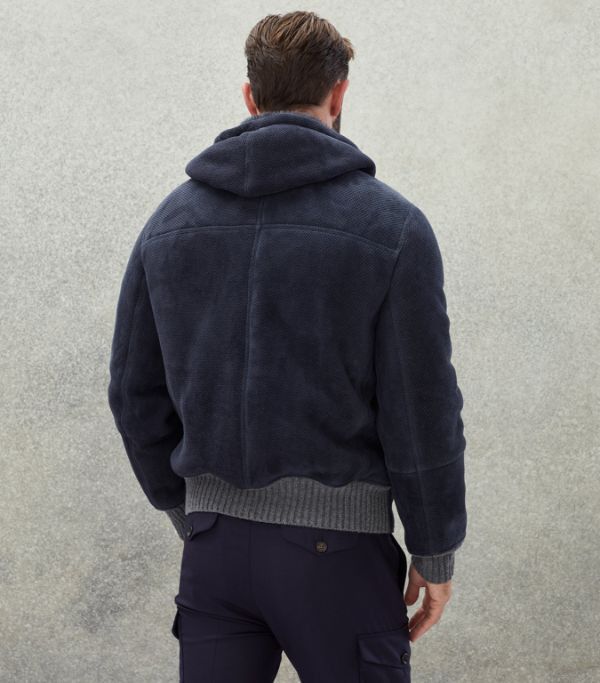 Brunello Cucinelli o1w1db10924 Fur Sweatshirt in Dark Blue Size US XS / EU 42 / 0 - 2 Thumbnail