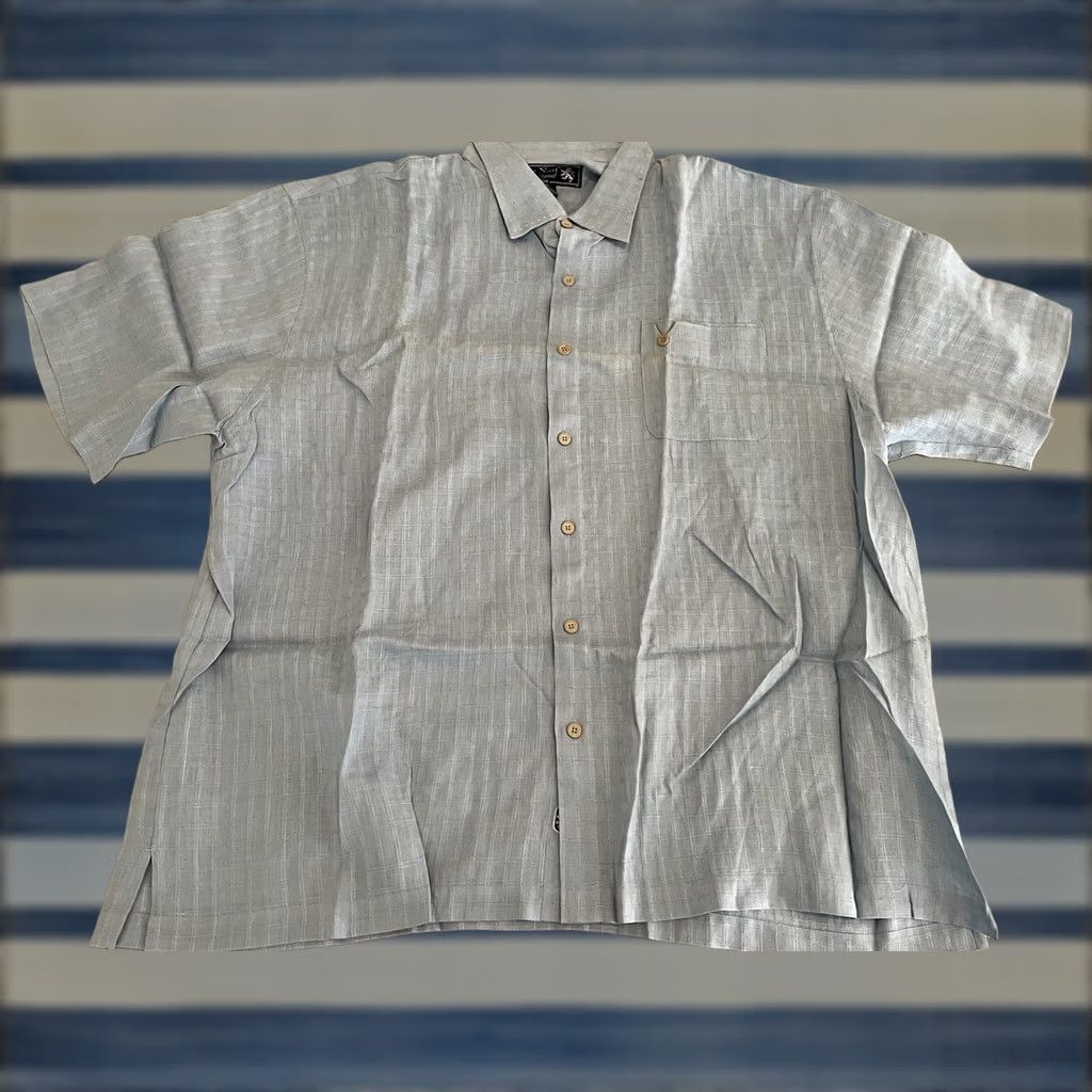 Nat Nast Nat Nast Linen Blue Shirt Mens 2XL Short Sleeve Button-Up Blue Mens 2XL Linen Shirt Nat Nast Linen Blue Shirt 2XL Mens Short Sleeve Button-Up Size US XXL / EU 58 / 5 - 1 Thumbnail