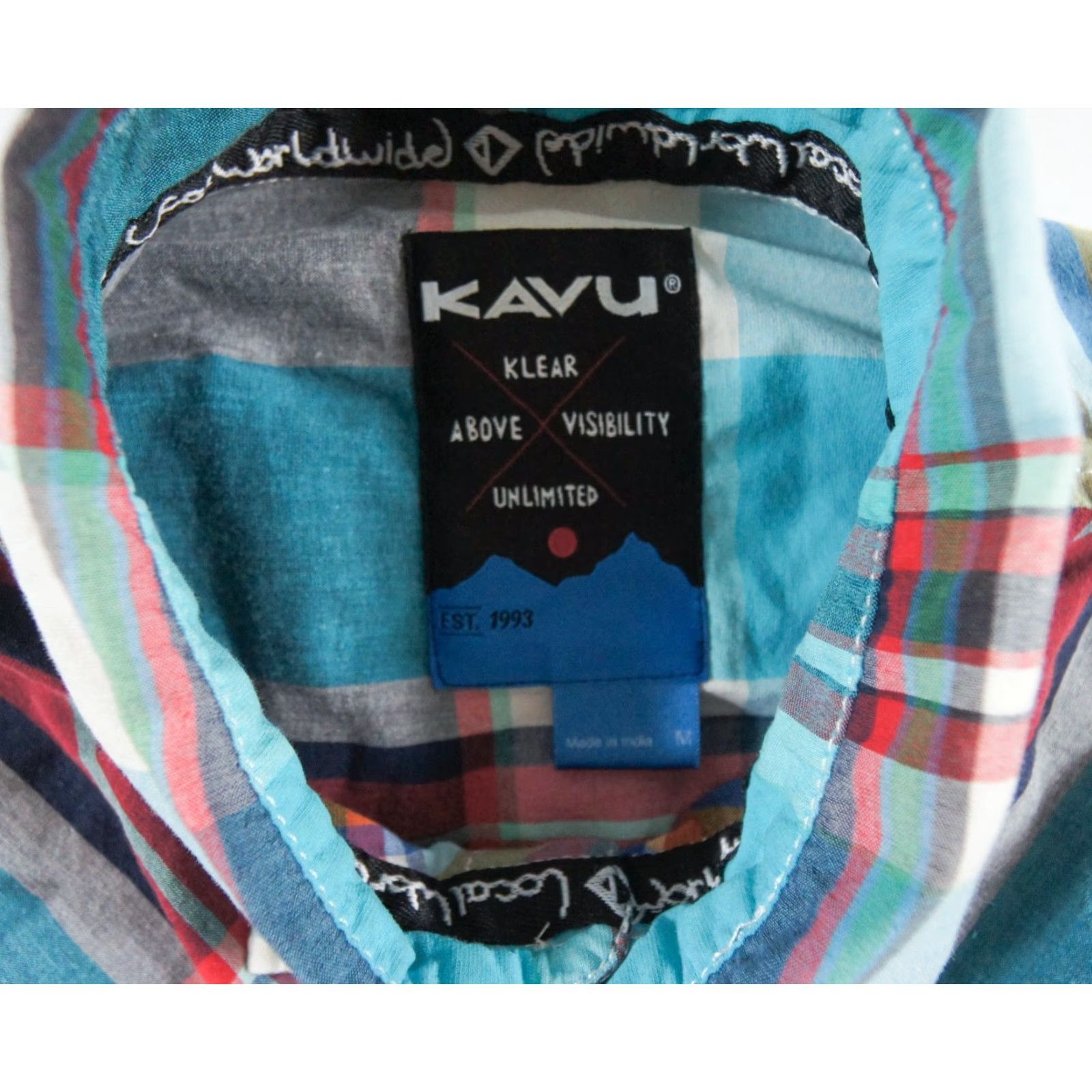 KAVU Kavu Shirt Mens Medium Button Down Short Sleeve Plaid Stretch Outdoors Hike Size US M / EU 48-50 / 2 - 5 Thumbnail