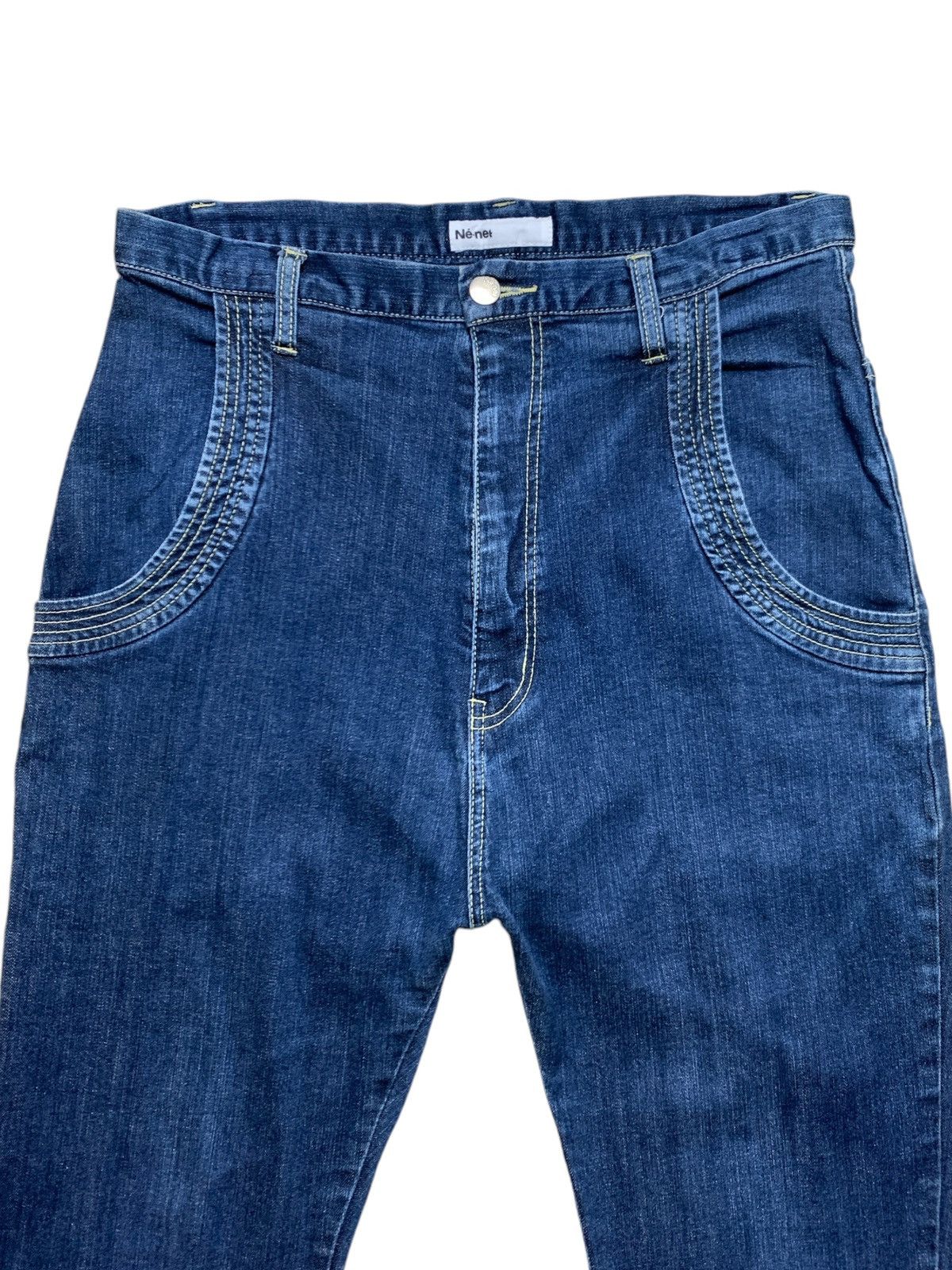 Issey Miyake Issey Miyake Ne-net Denim Mushroom Drop Crotch Pants Size US 31 - 4 Thumbnail