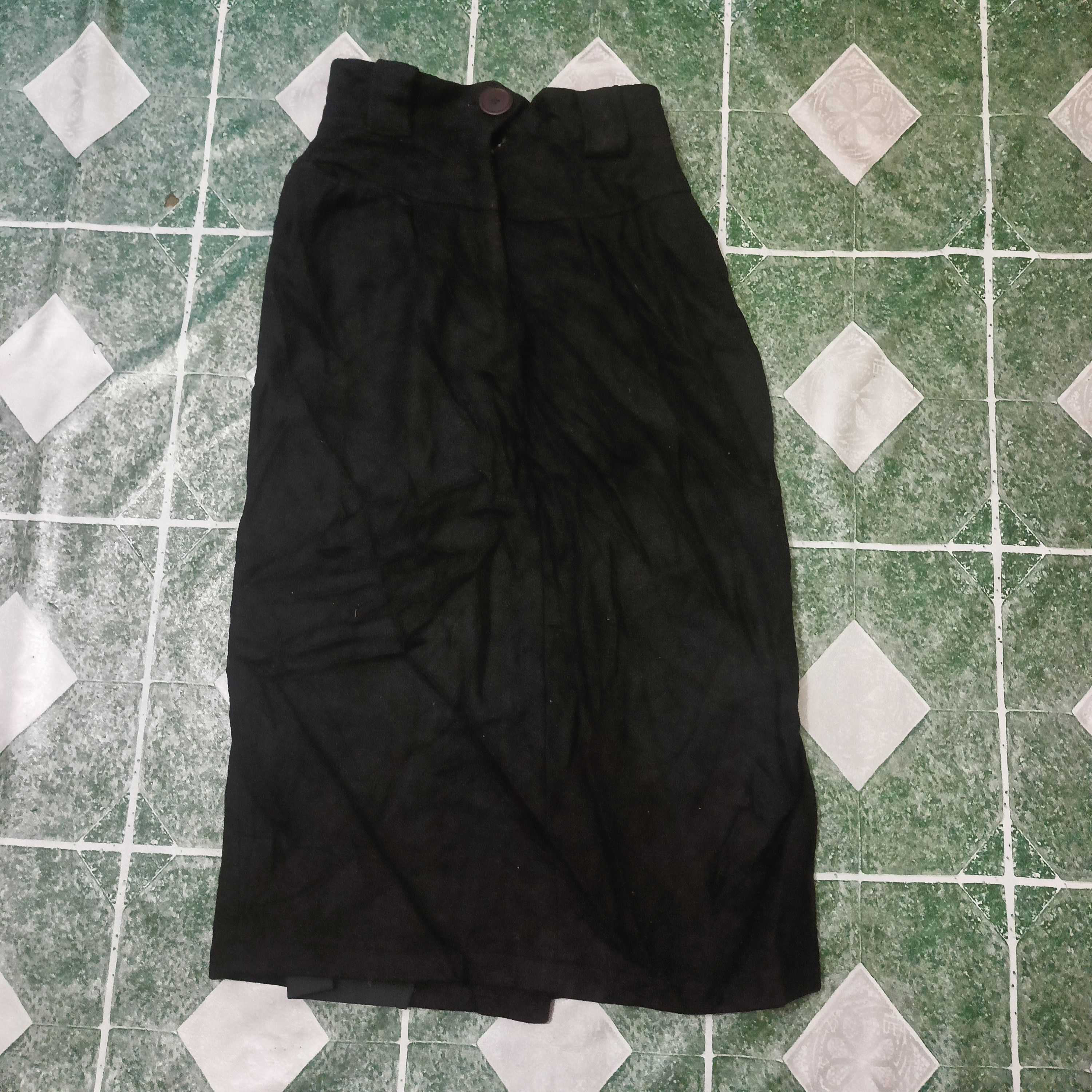 Y's Vintage Yohji Yamamoto Cotton Black Skirts Size 24" / US 00 / IT 34 - 1 Thumbnail