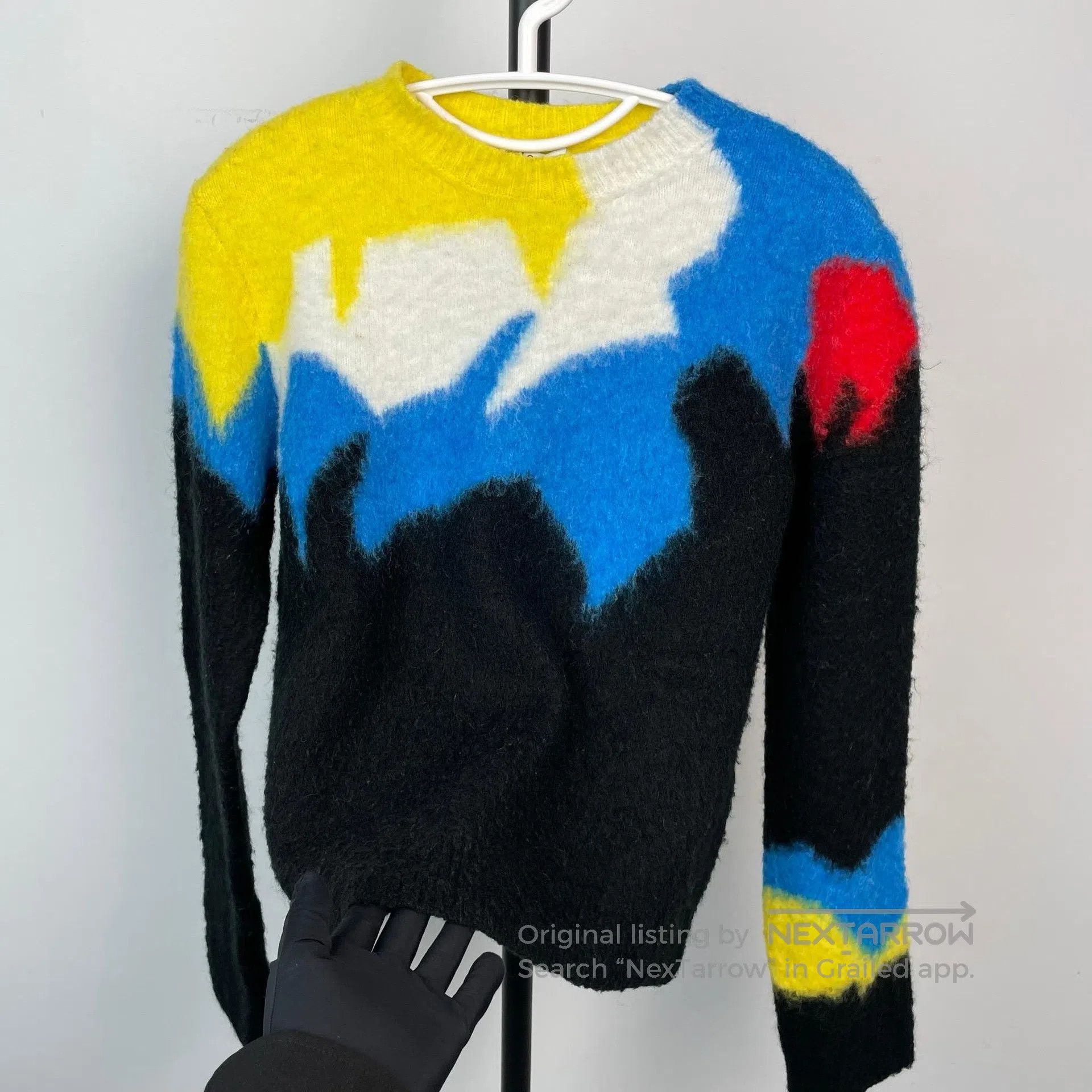 Loewe Loewe Color Block Logo Knit Round-neck Top| Size M / US 6-8 / IT 42-44 - 2 Thumbnail