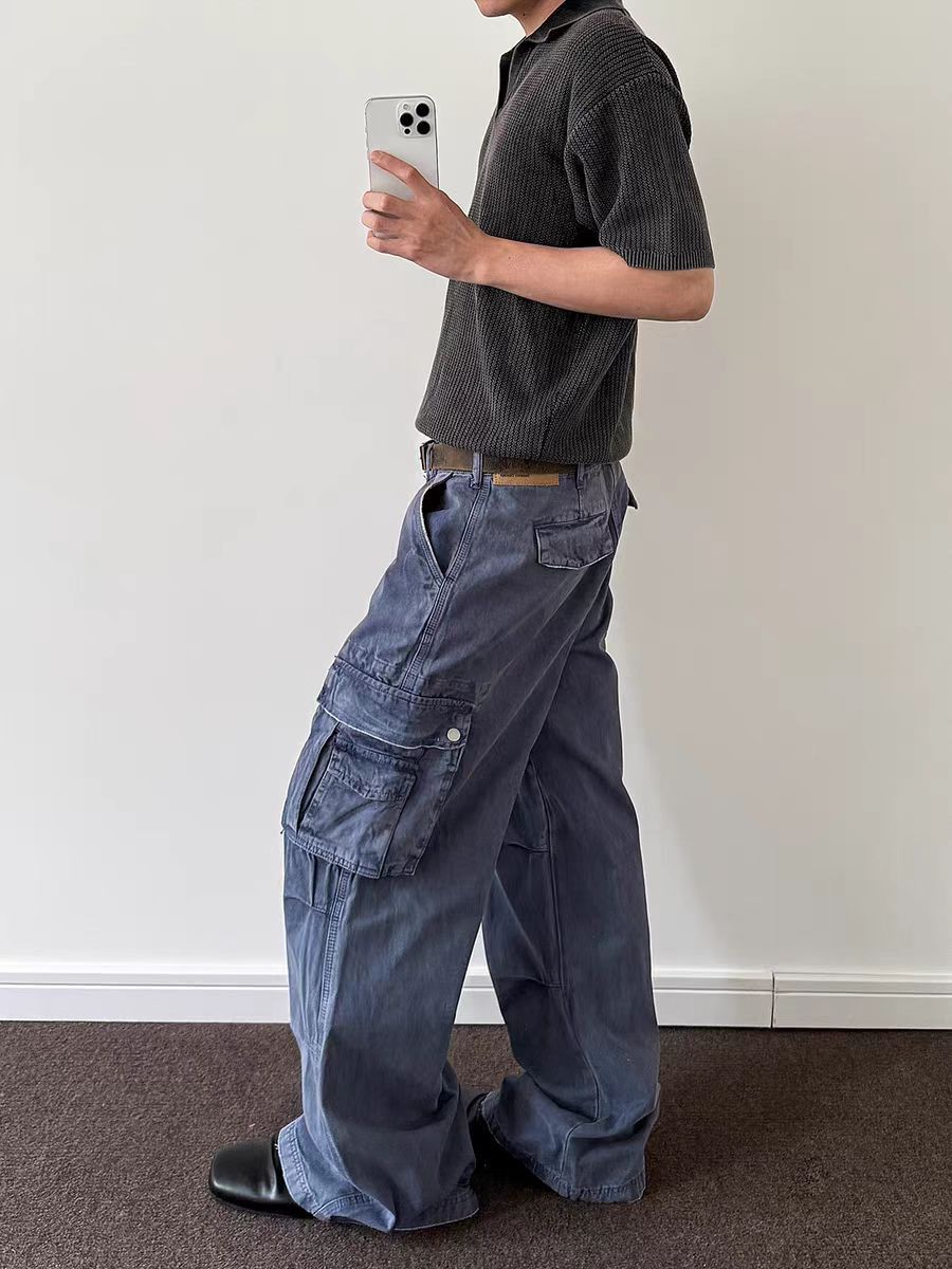 Japanese Brand × Jean Washed vintage workwear baggy casual jeans Size US 34 / EU 50 - 5 Thumbnail