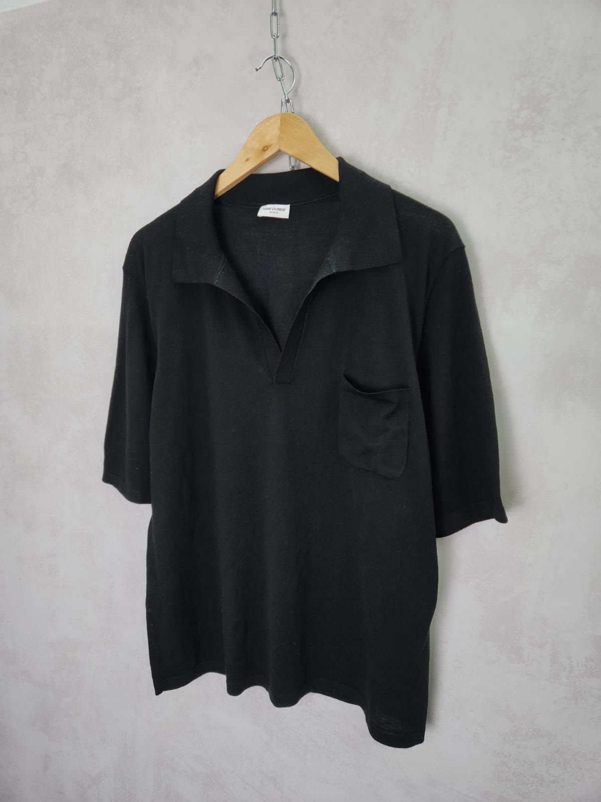 Saint Laurent Paris Saint Laurent Paris Black Italy Polo Shirt Size US L / EU 52-54 / 3 - 4 Thumbnail