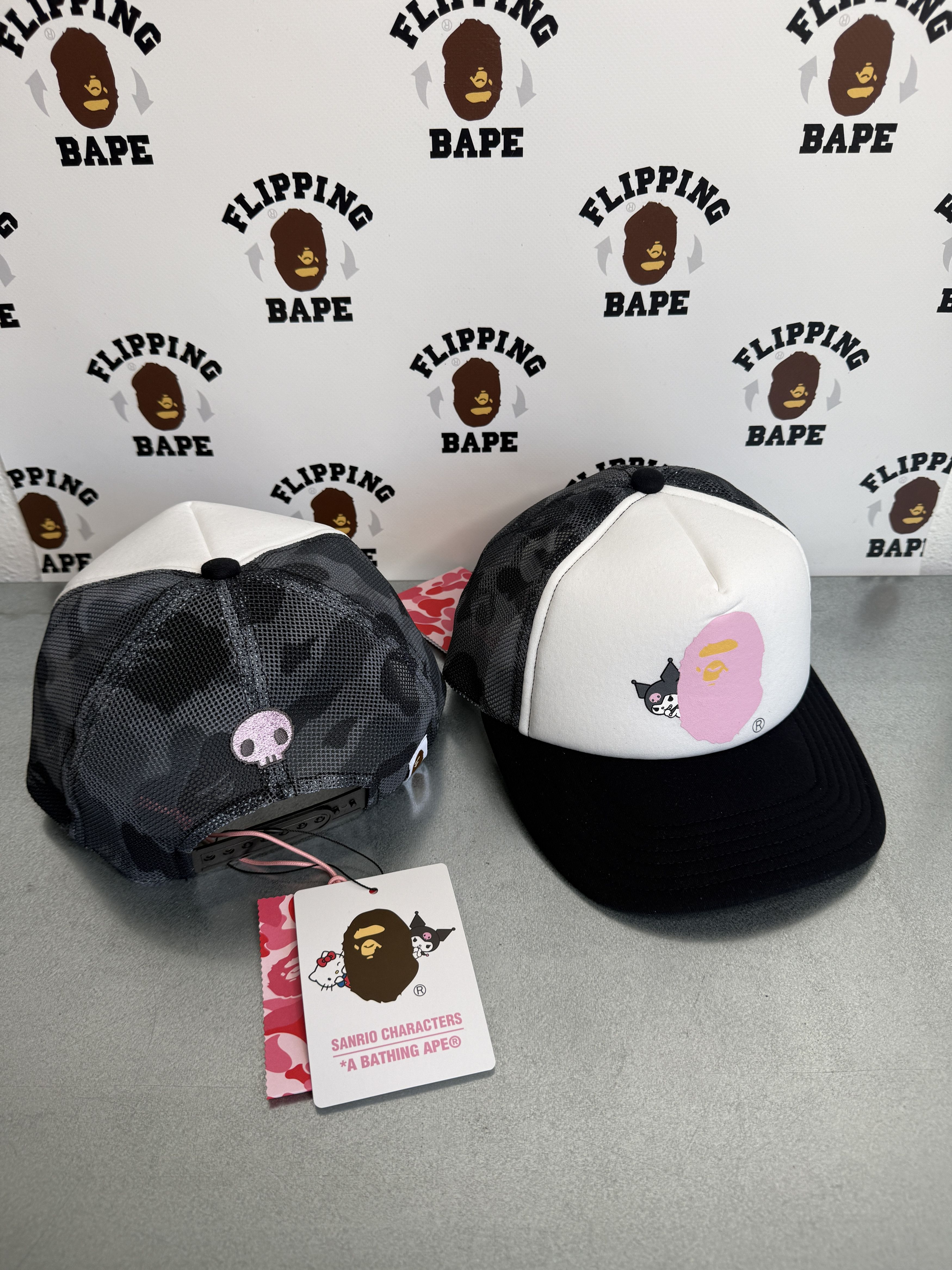 Bape BAPE X HELLO KITTY ABC CAMO MESH CAP | Grailed