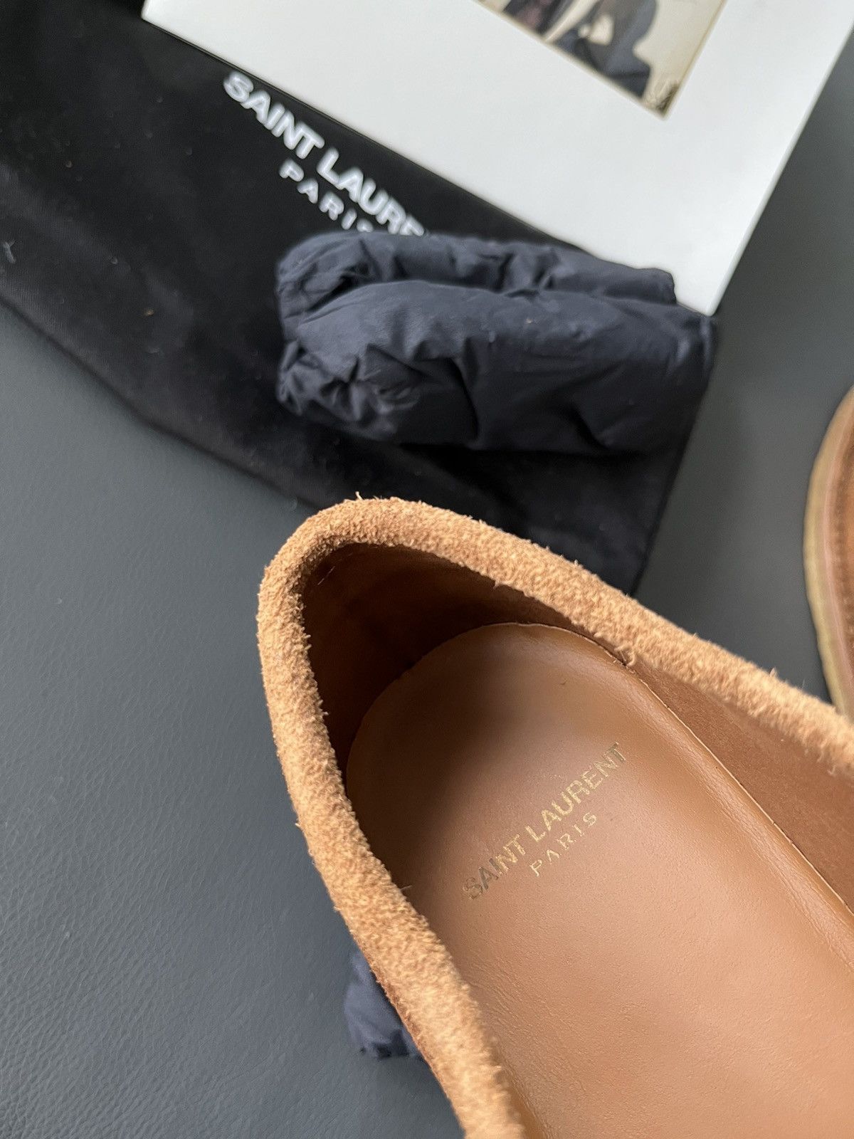 Hedi Slimane × Saint Laurent Paris × Yves Saint Laurent Saint Laurent Runway Classic Suede Leather Shoes Limited Size US 10.5 / EU 43-44 - 11 Thumbnail