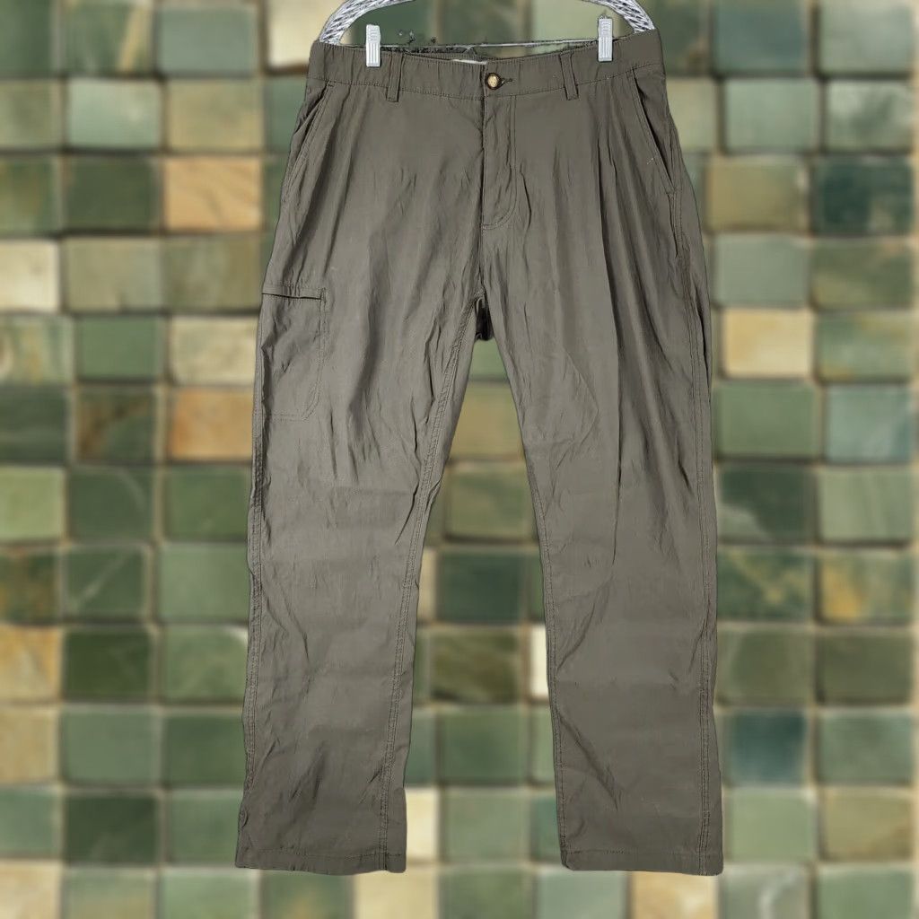 Vintage VINTAGE UB Tech Mens Pants Nylon Straight Leg Outdoor 36x31 Green Chino 90s Mens Size US 36 / EU 52 - 1 Thumbnail