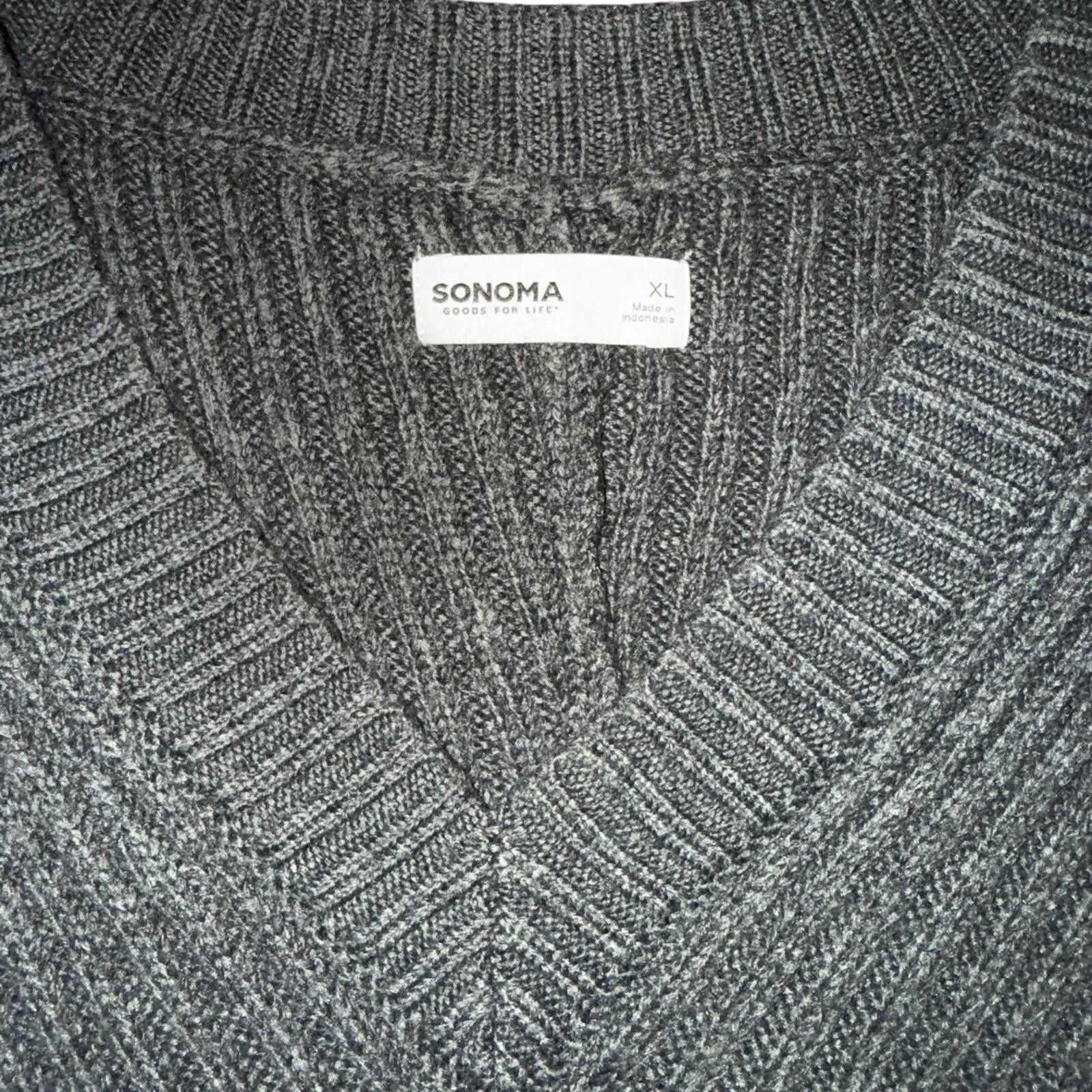 Other Sonoma Goods For Life Womens XL Ribbed V-Neck Knit Sweater Size XL / US 12-14 / IT 48-50 - 3 Thumbnail