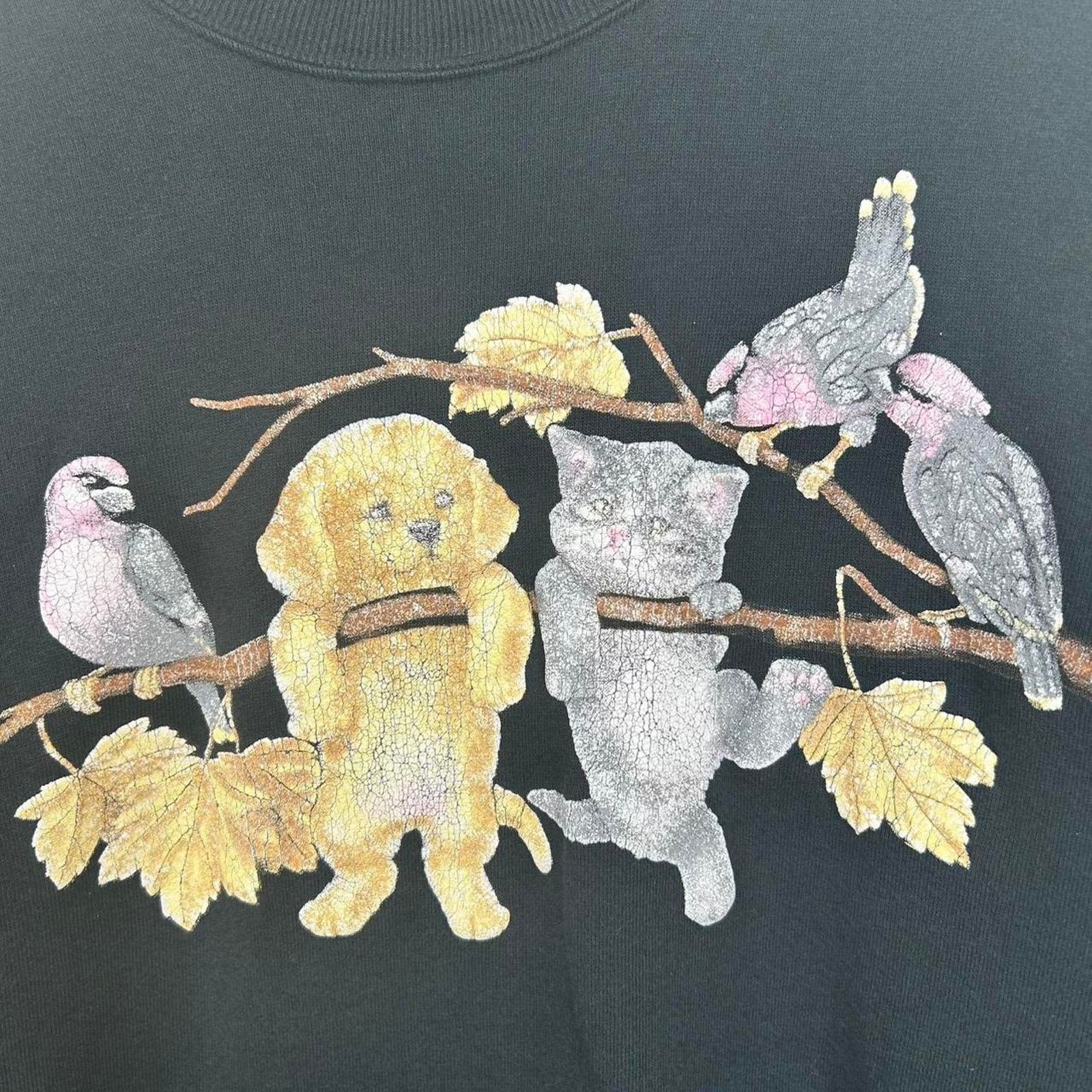 Other Vintage 90’s Black Puppy & Kitten Crewneck Size X-Large Size US XL / EU 56 / 4 - 2 Thumbnail