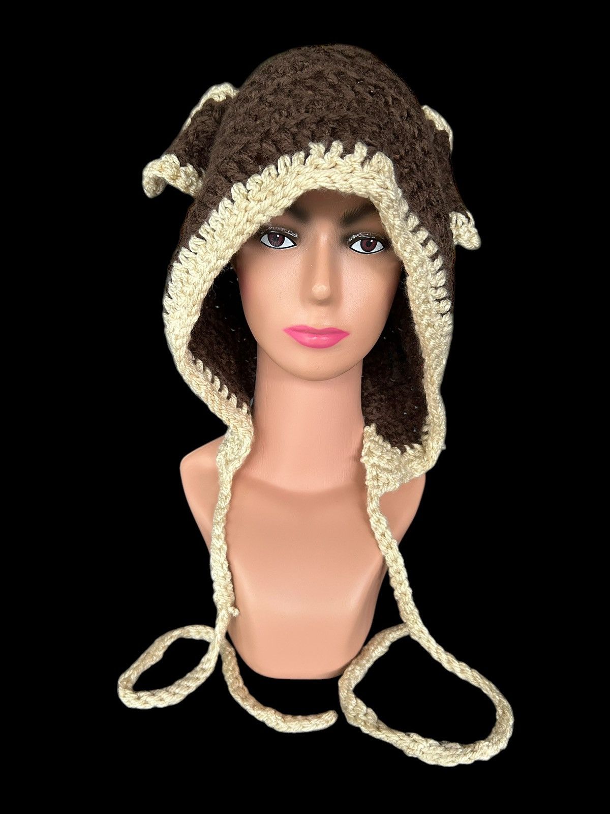 Japanese Brand × Kapital × Vintage Crochet Knitted Bunny Handmade big Beanie Hats Size ONE SIZE - 3 Thumbnail