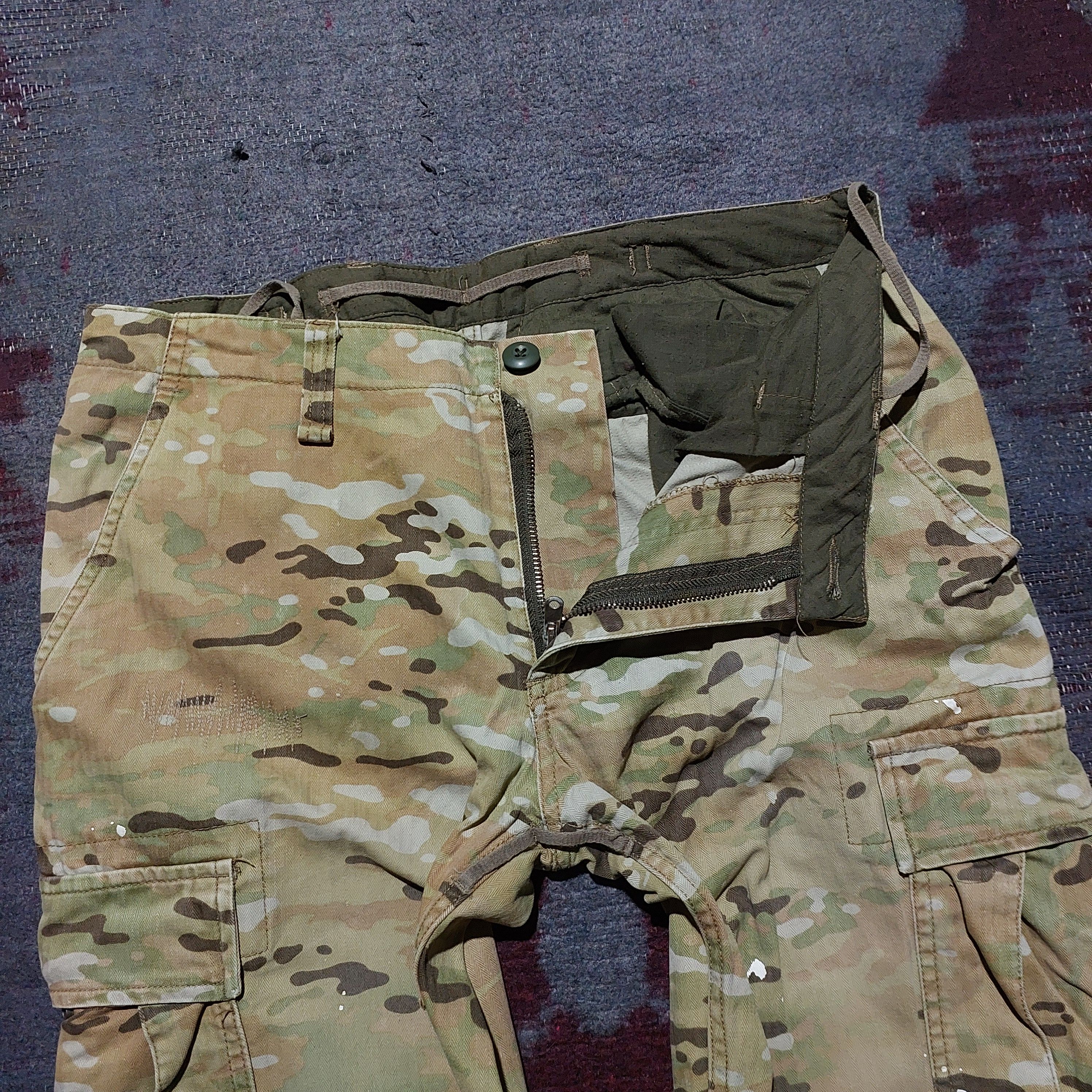 Buzz Rickson's Sophnet Camouflage Paint Splattered Cargo Pants Size US 32 / EU 48 - 8 Thumbnail