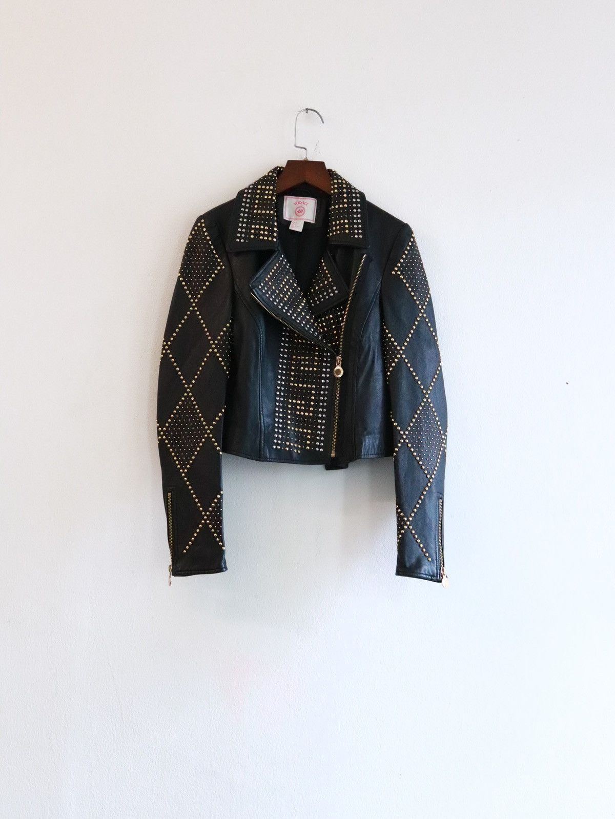 Designer × Versace Vesace x H&M Biker Jacket Size S / US 4 / IT 40 - 1 Thumbnail