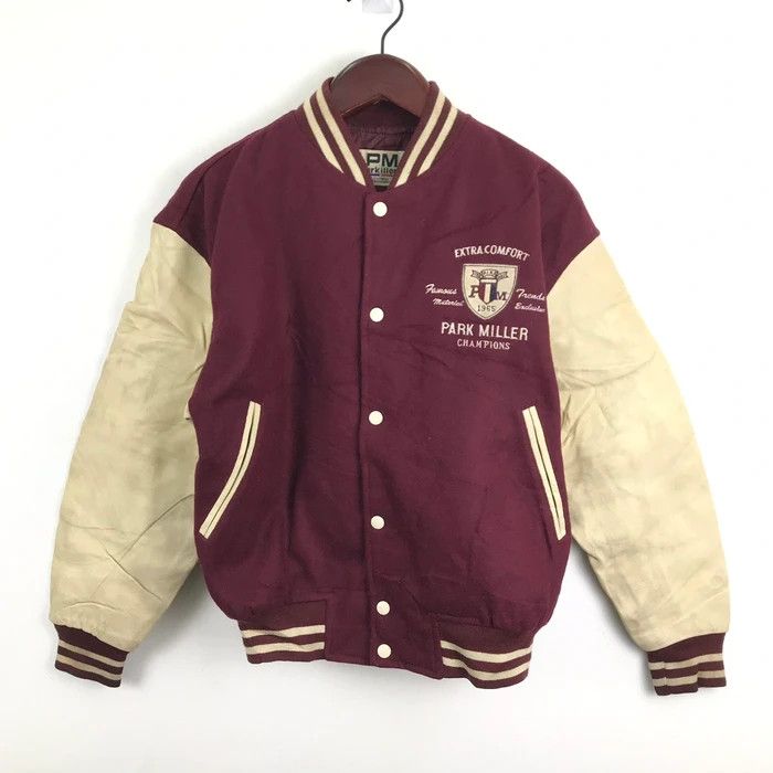 Other SY0164 VTG PARK MILLER LEATHER SLEEVE VARSITY JACKET Size US M / EU 48-50 / 2 - 2 Thumbnail