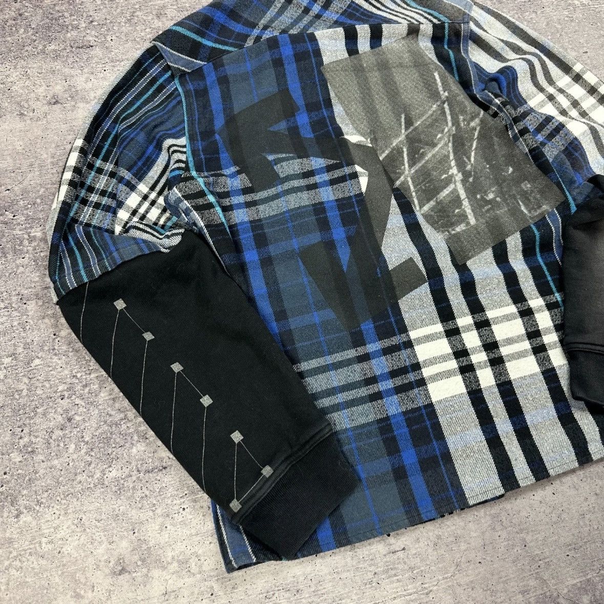 Off-White Off-White Flannel Shirt Patchwork Diagonal Arrows Graphic Size US S / EU 44-46 / 1 - 11 Thumbnail