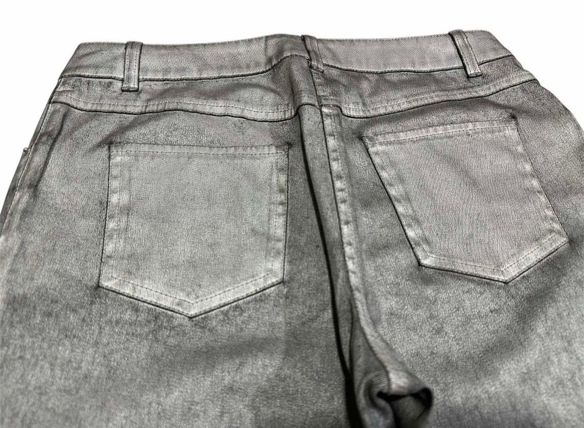 🔥Sick Y2K Swinswing Metallic Silver Coated Pants Flared