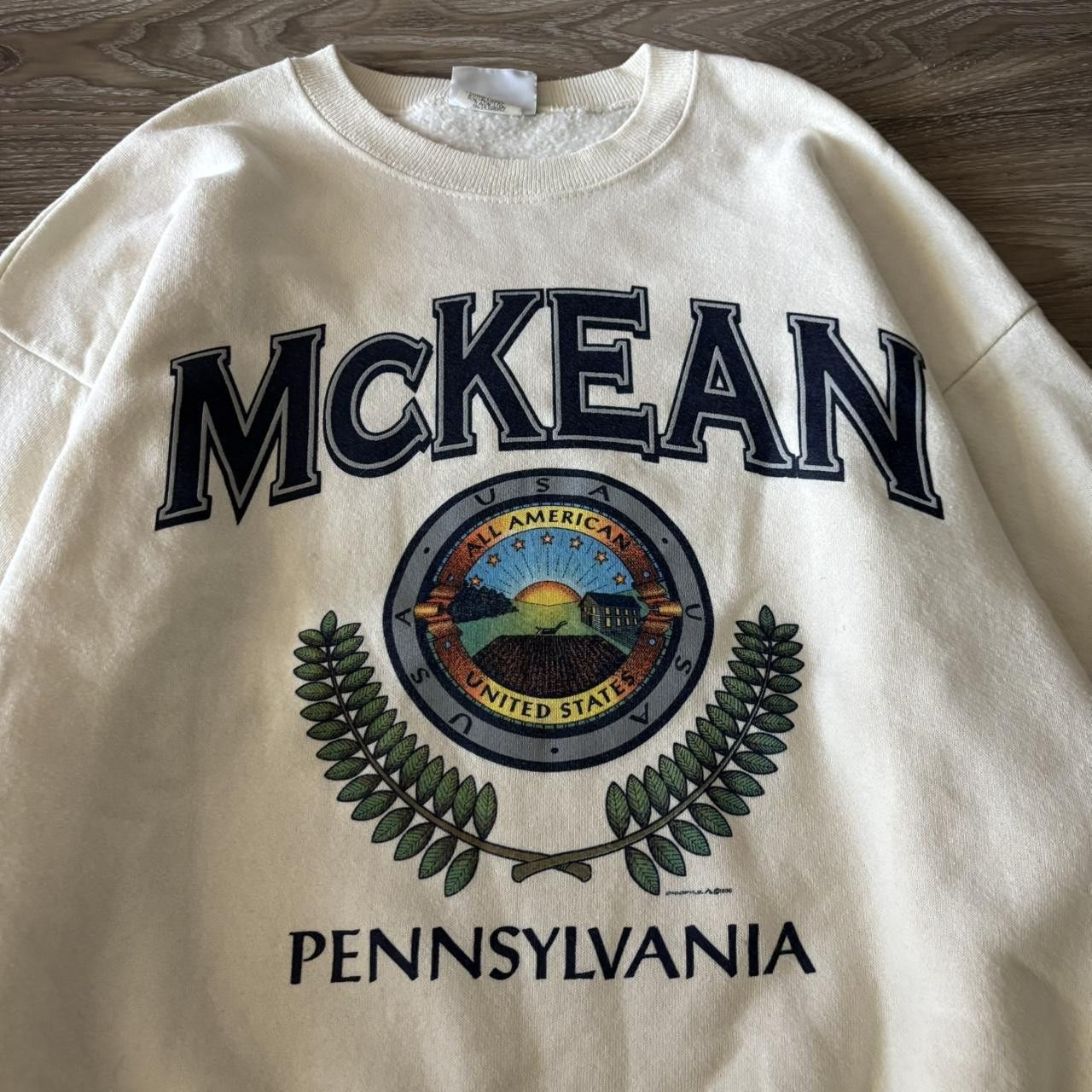 Vintage Crazy Vintage 90s White McKean Pennsylvania Crewneck Sweatshirt! Size XL Size US XL / EU 56 / 4 - 2 Thumbnail